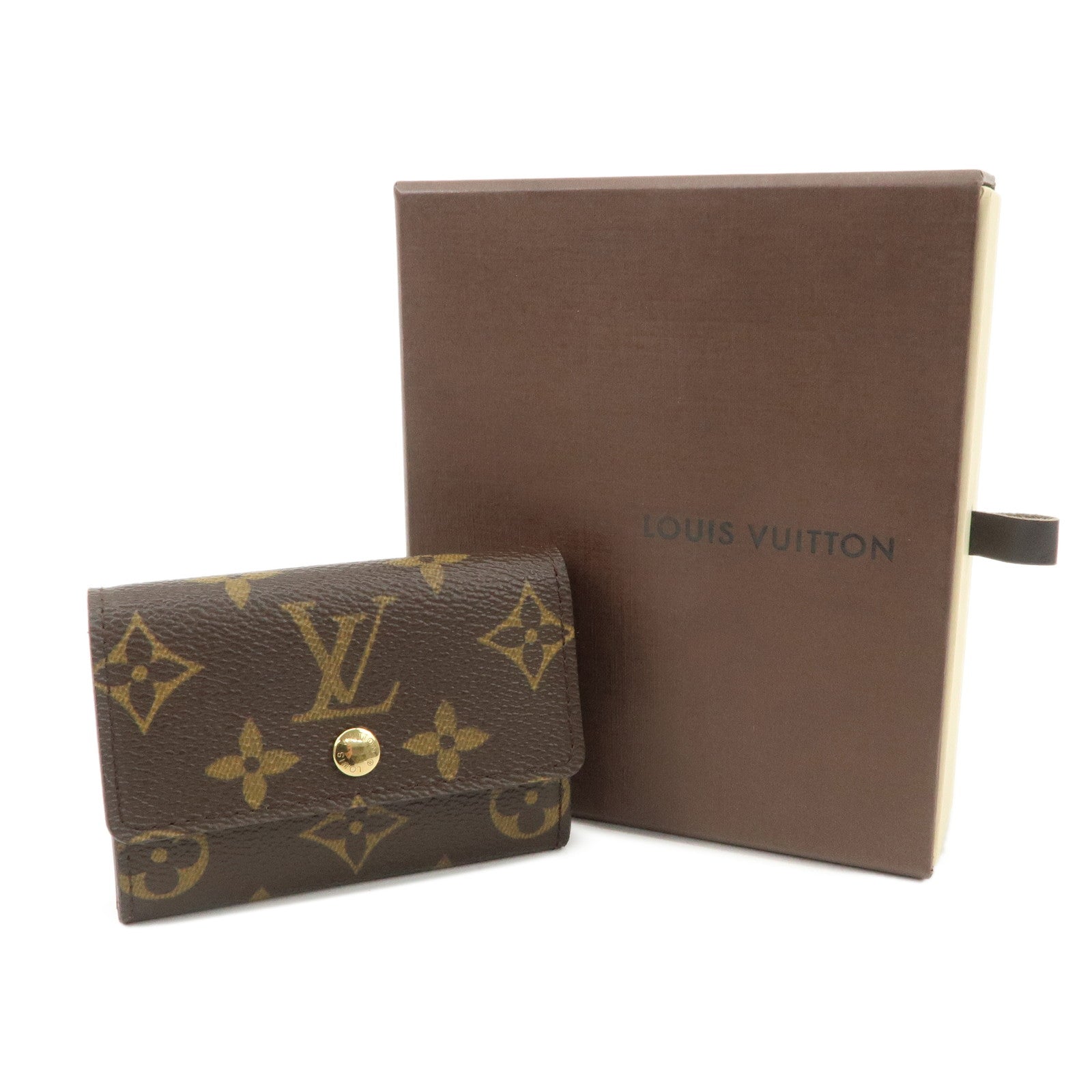 Louis Vuitton Monogram Porte Monnaie Plat Coin Case M61930 Used