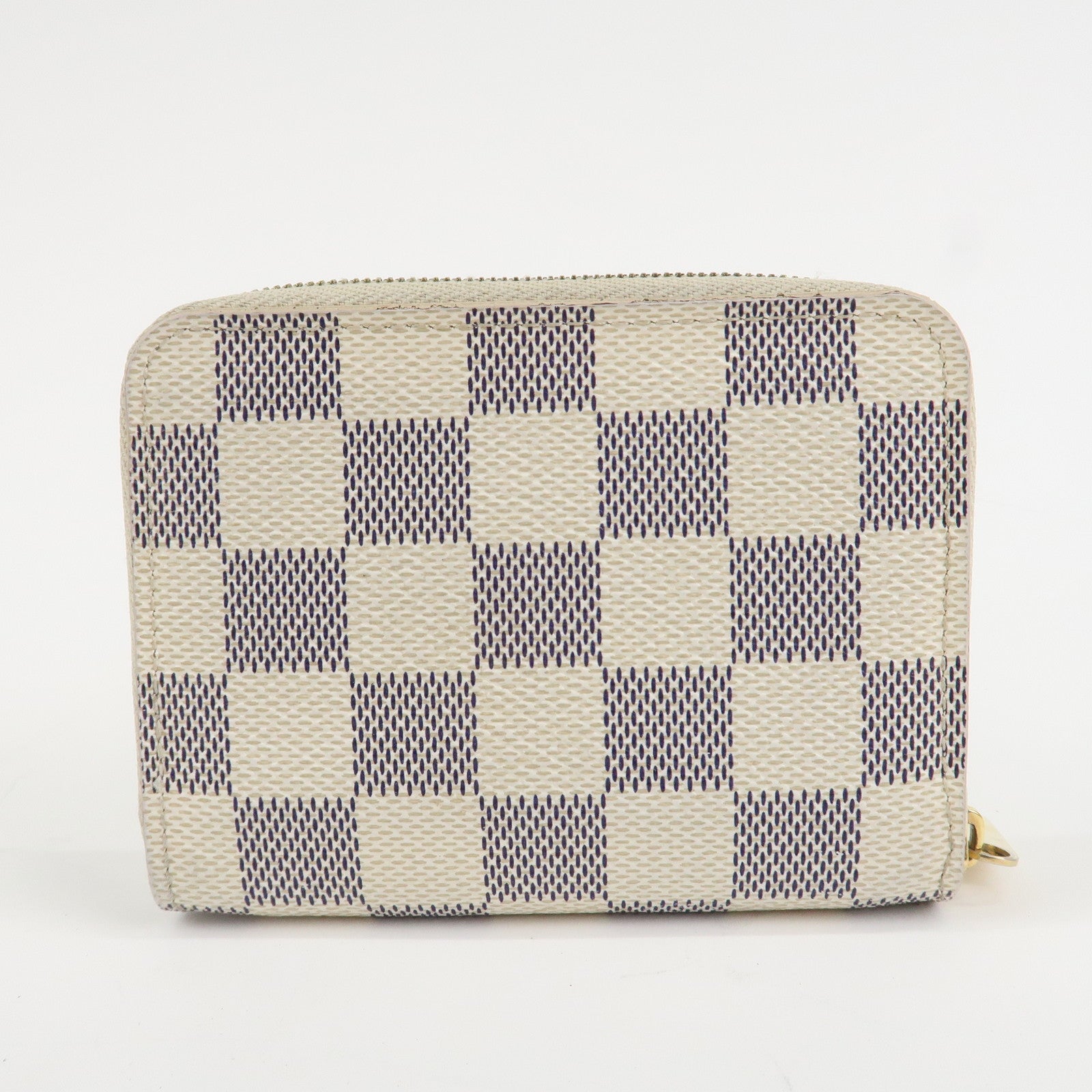 Louis Vuitton Damier Azur Zippy Coin Purse Coin Case Ivory N63069 Used