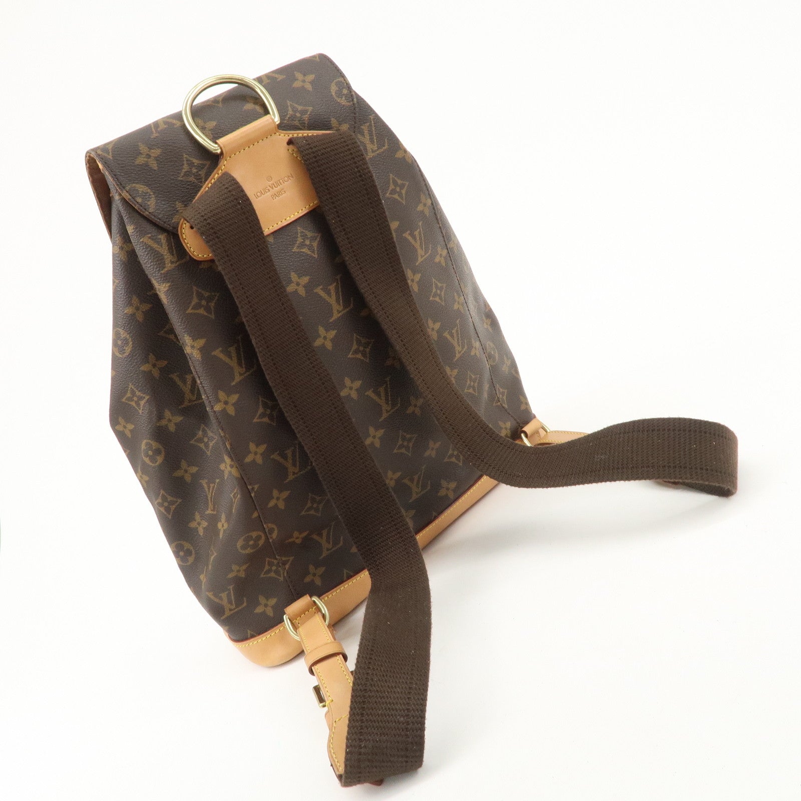 Louis Vuitton Monogram Montsouris GM Back Pack Brown M51135 Used