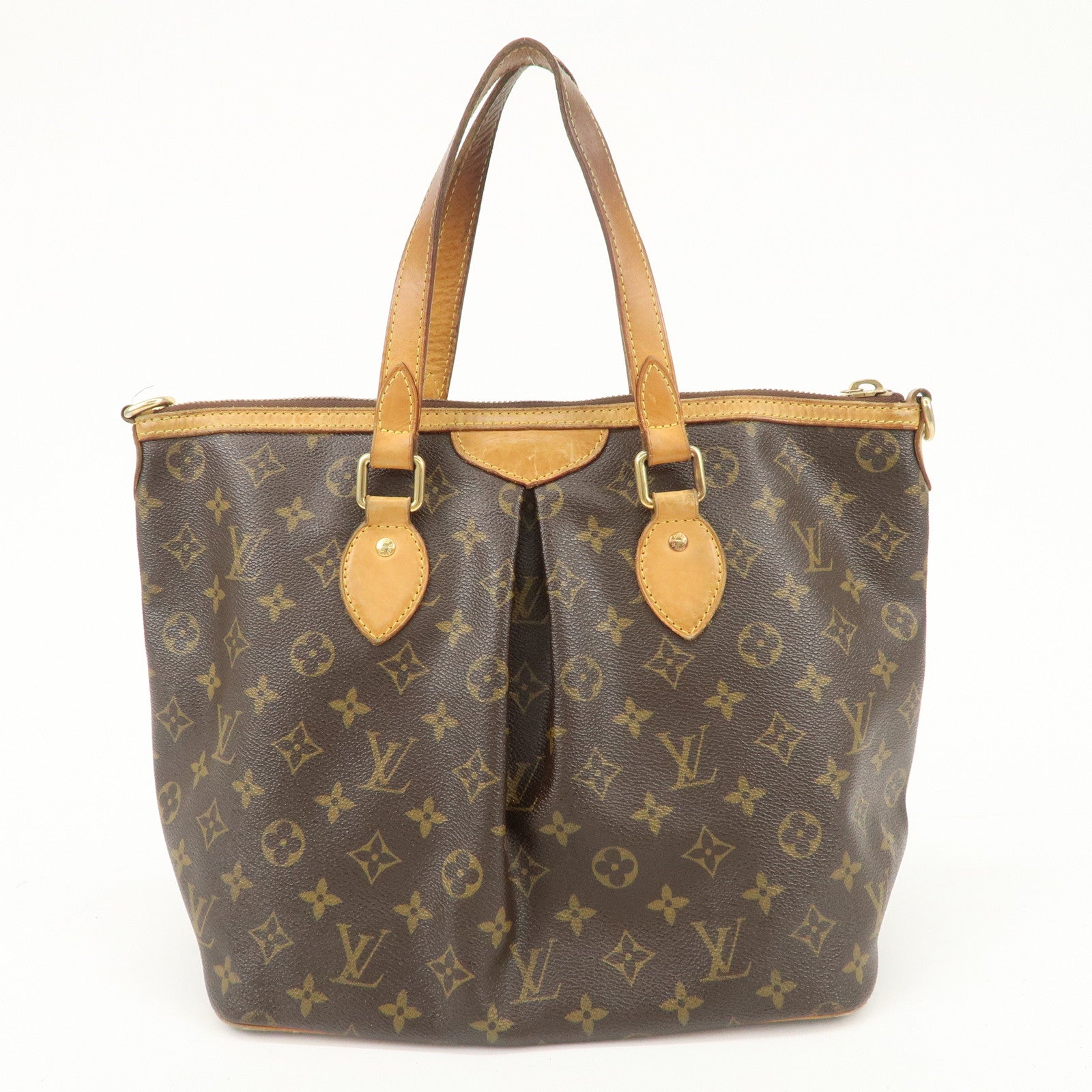 Louis Vuitton Monogram Palermo PM 2Way Hand Bag Brown M40145 Used