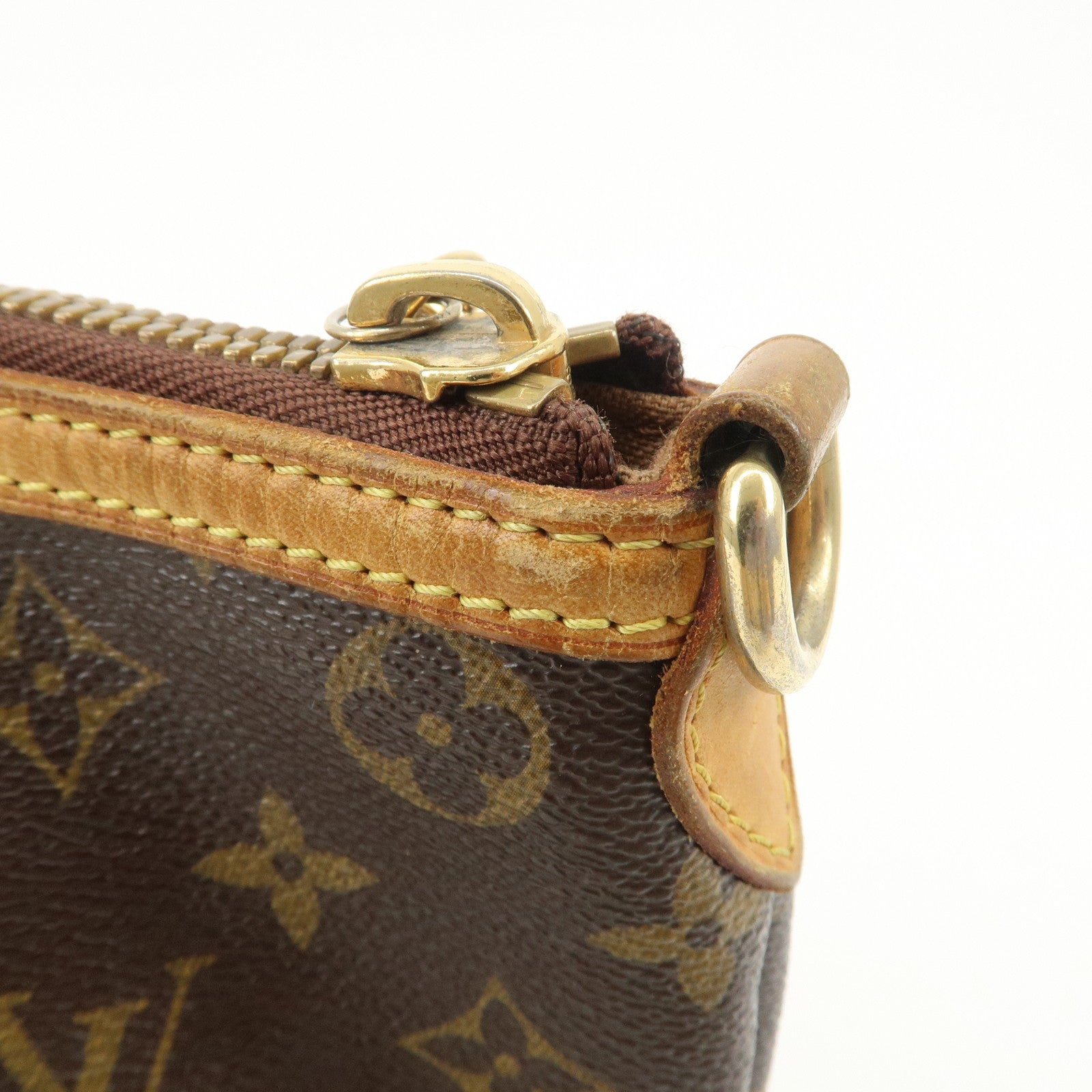 Louis Vuitton Monogram Palermo PM 2Way Hand Bag Brown M40145 Used