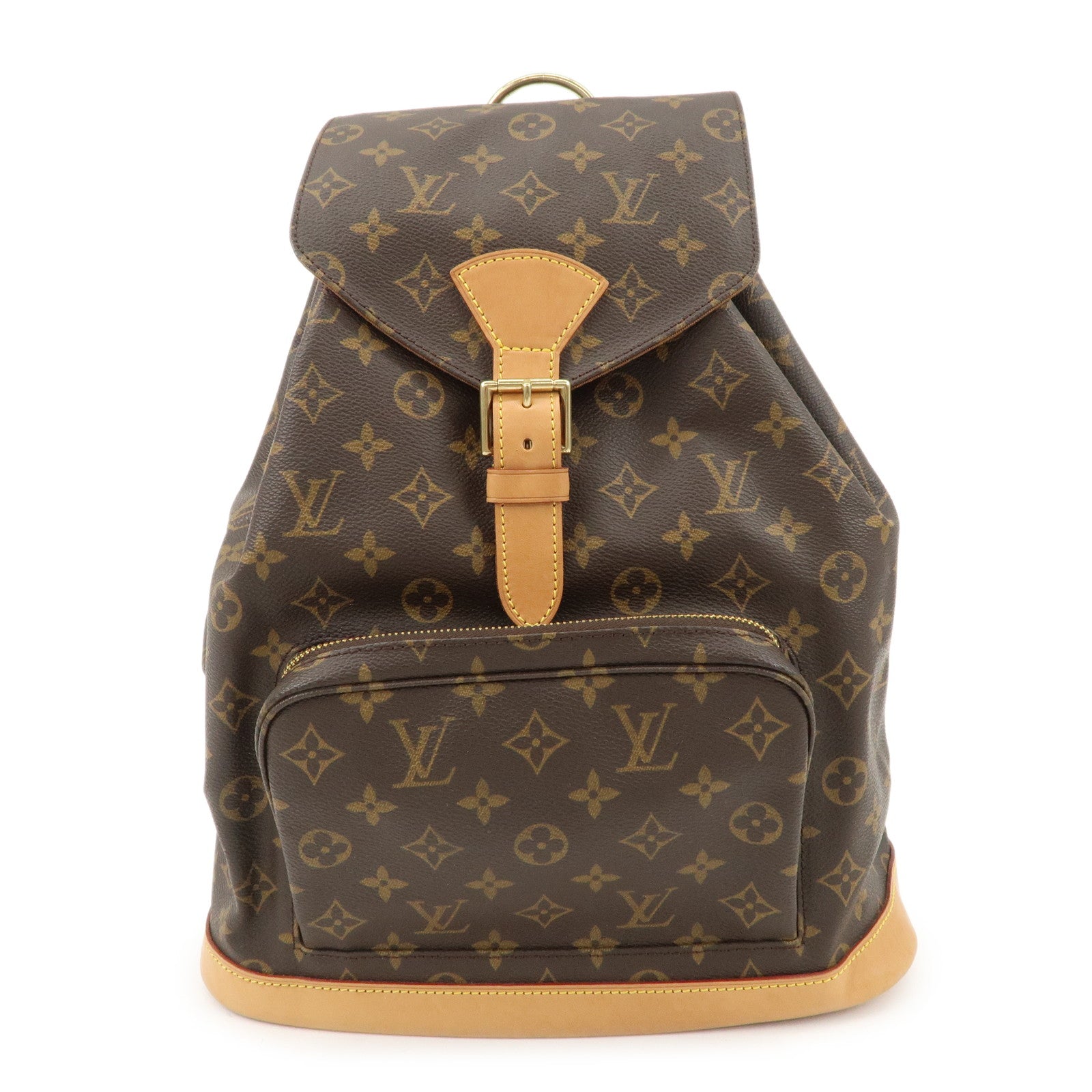 Louis Vuitton Monogram Montsouris GM Back Pack Brown M51135 Used