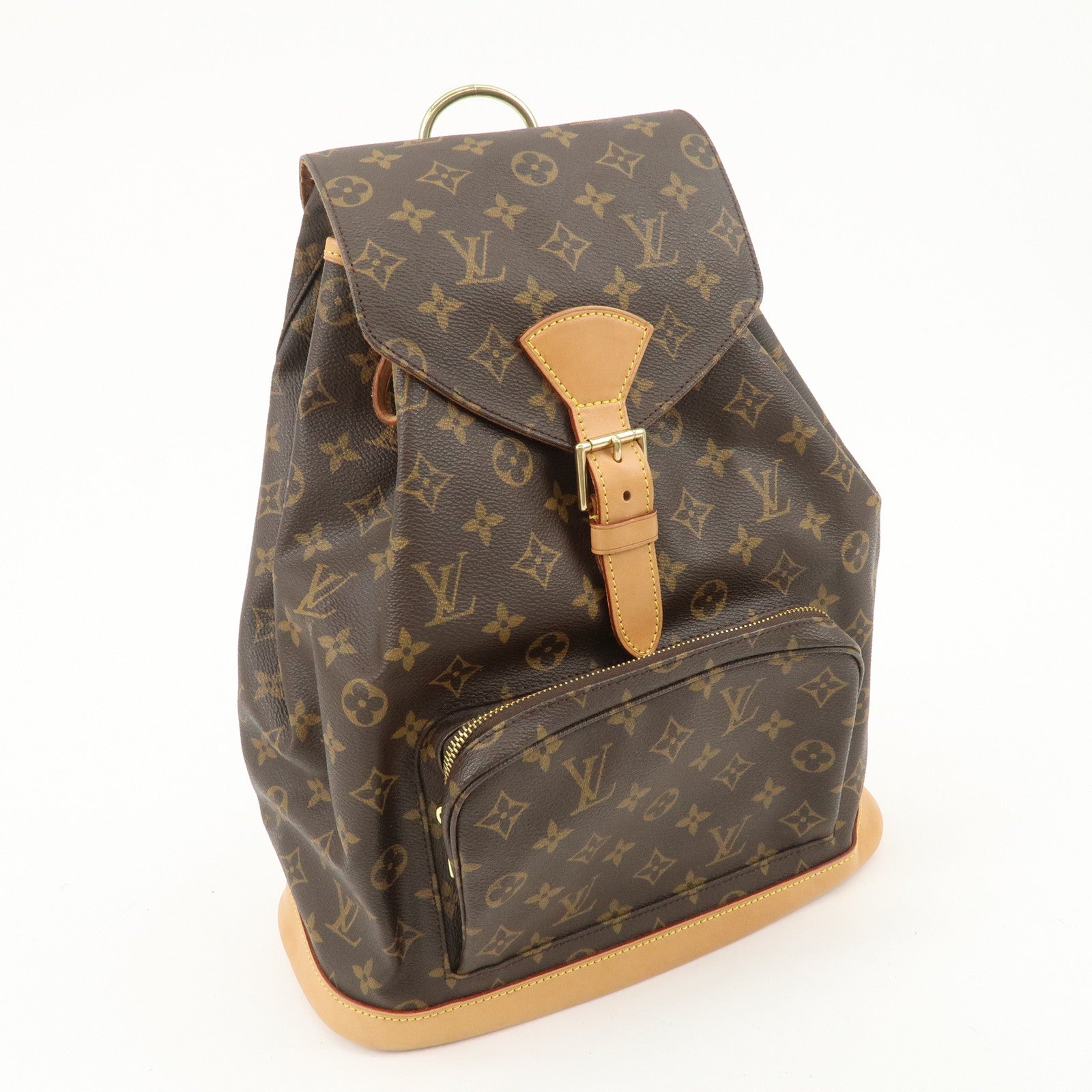 Louis Vuitton Monogram Montsouris GM Back Pack Brown M51135 Used