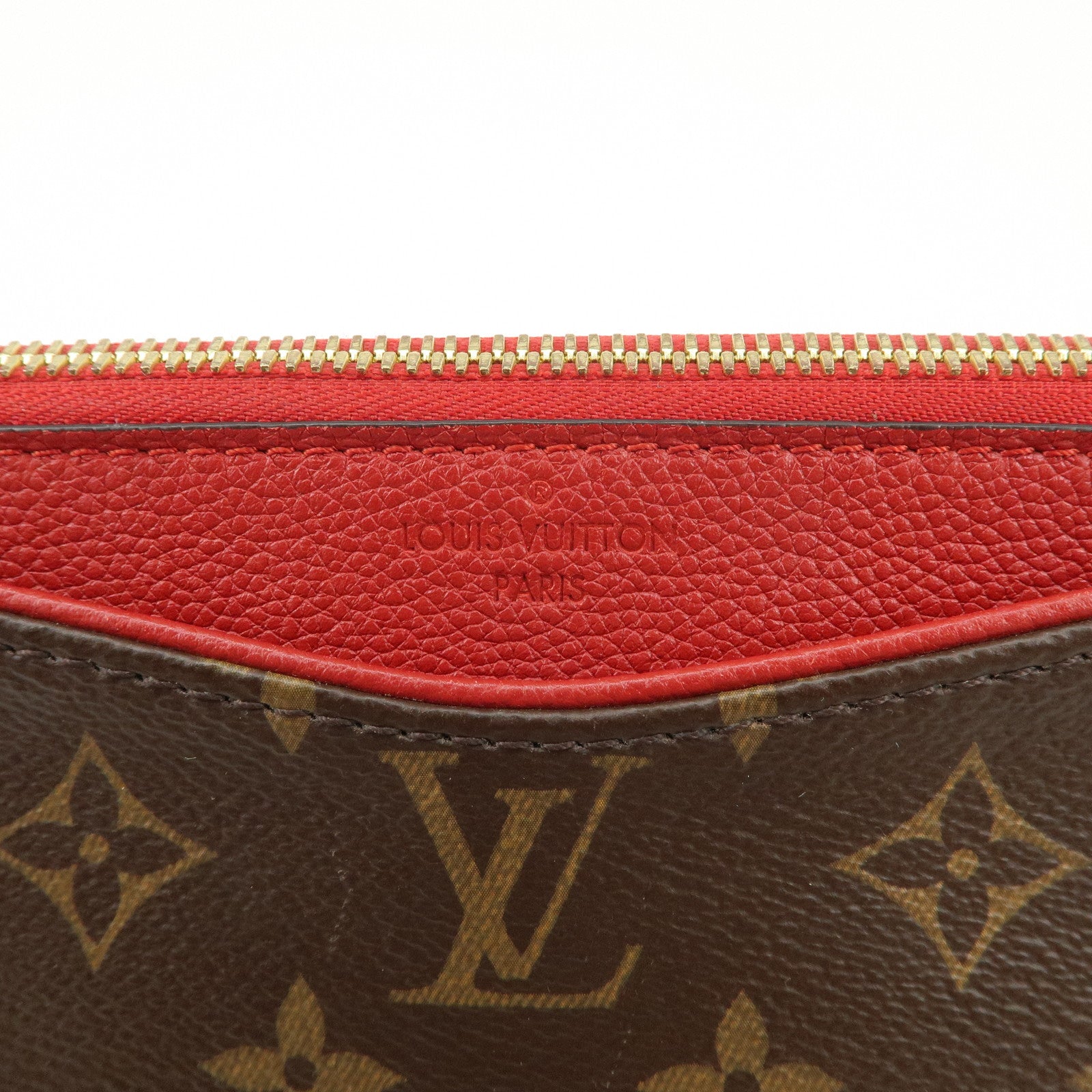 Louis Vuitton Monogram Pallas Beauty Case Brown Red M64123 Used