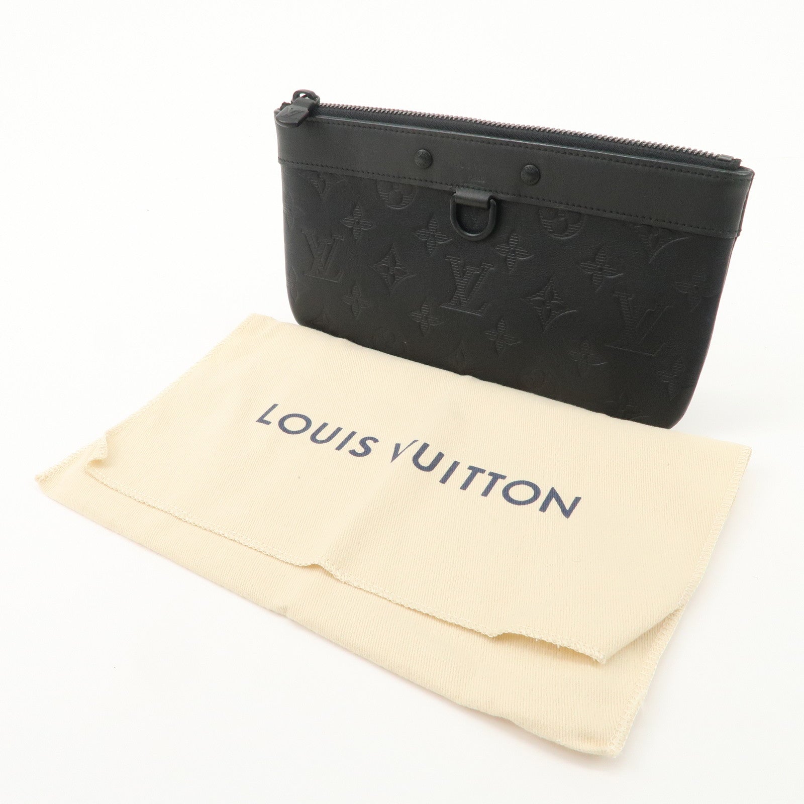 Louis Vuitton Monogram Shadow Pochette Discovery PM Black M44335 Used