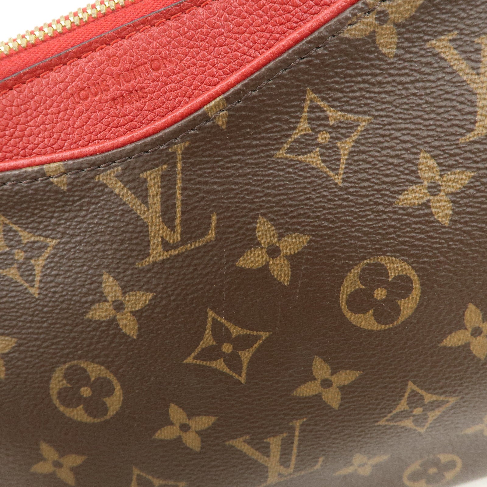 Louis Vuitton Monogram Pallas Beauty Case Brown Red M64123 Used