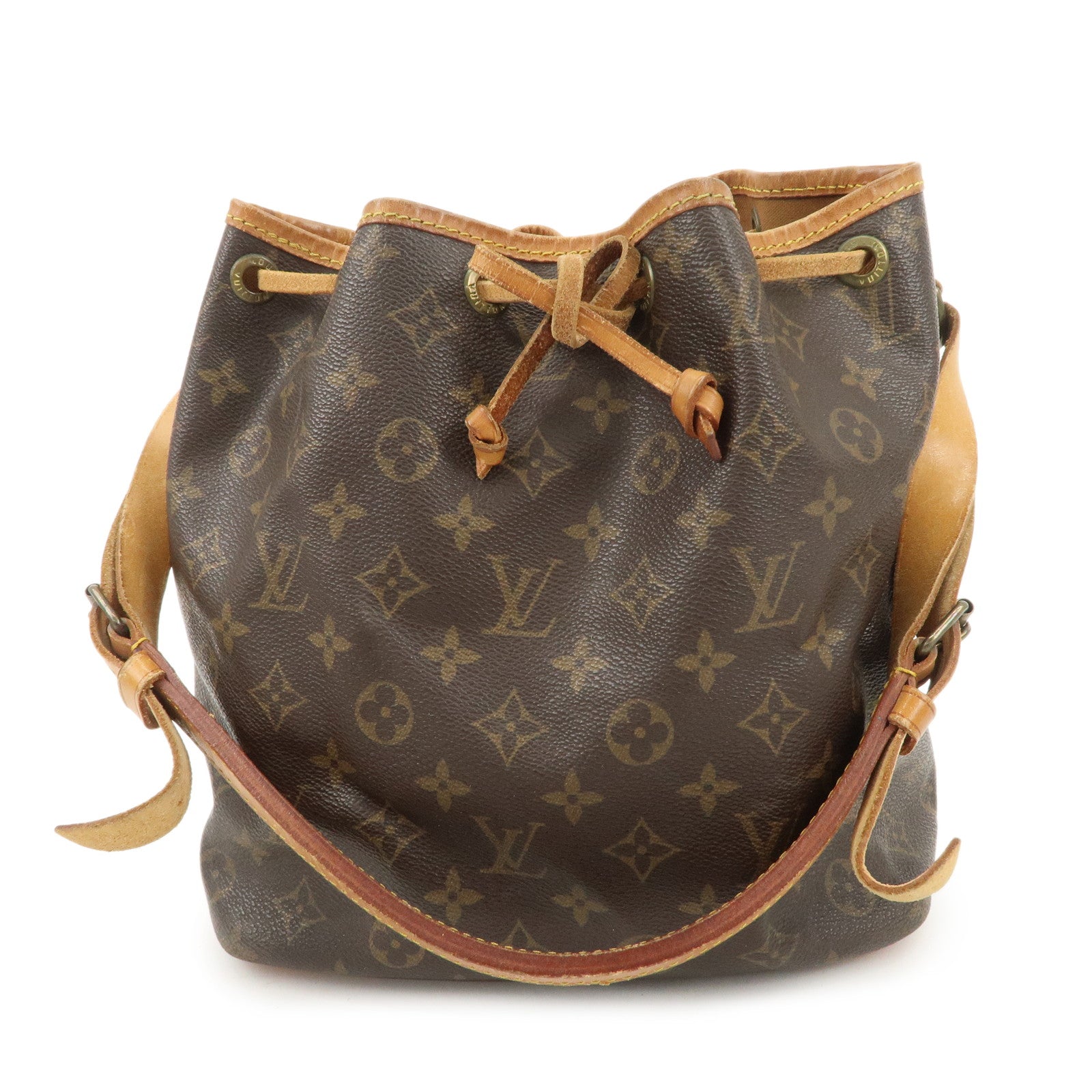 Louis Vuitton Monogram Petit Noe Shoulder Bag Brown M42226 Used