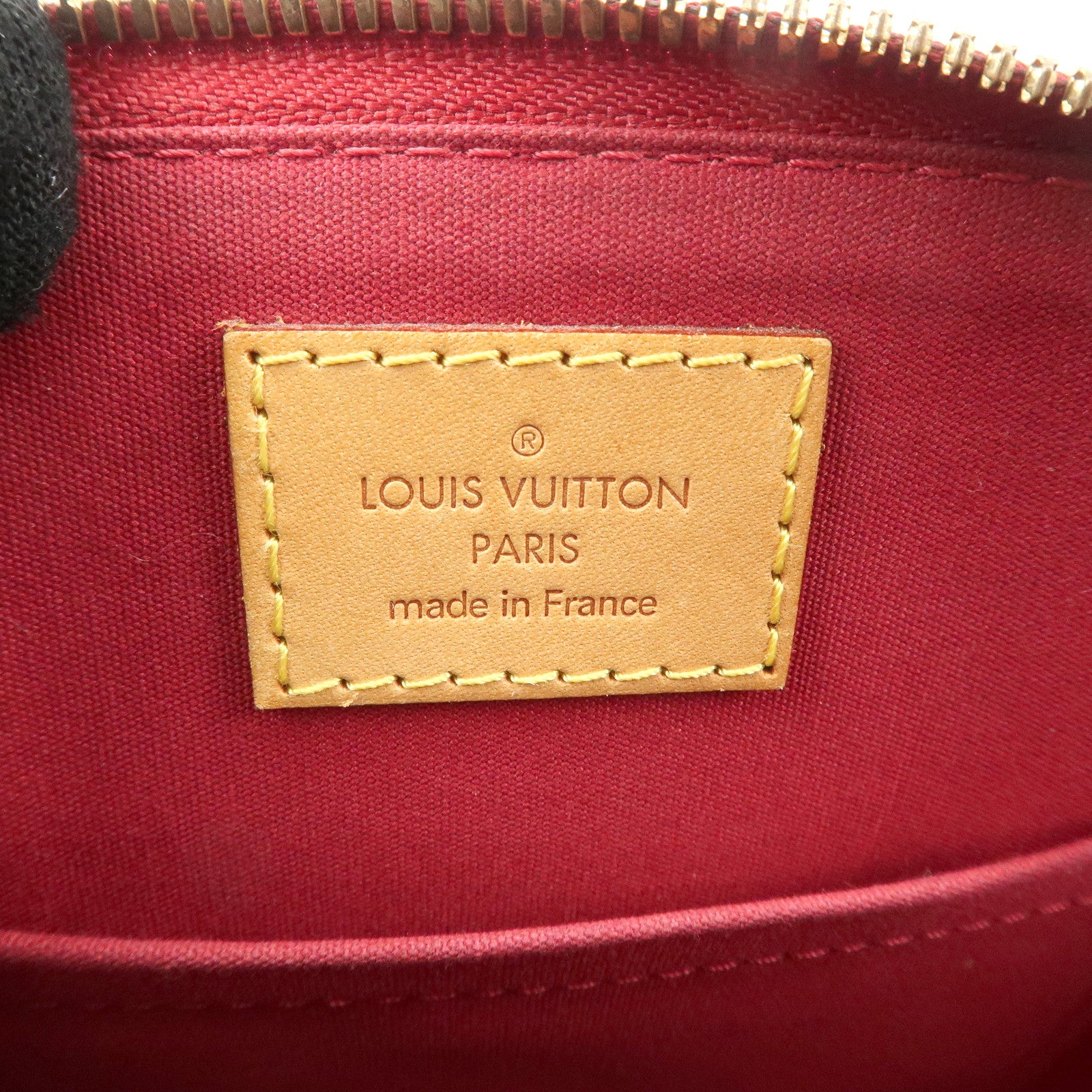 Louis Vuitton Monogram Vernis Alma BB 2Way Shoulder Bag Cerise M90174 Used