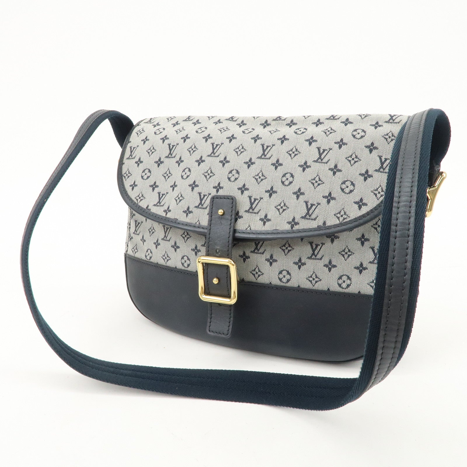 Louis Vuitton Monogram Mini Belanger Shoulder Bag Blue M92670 Used