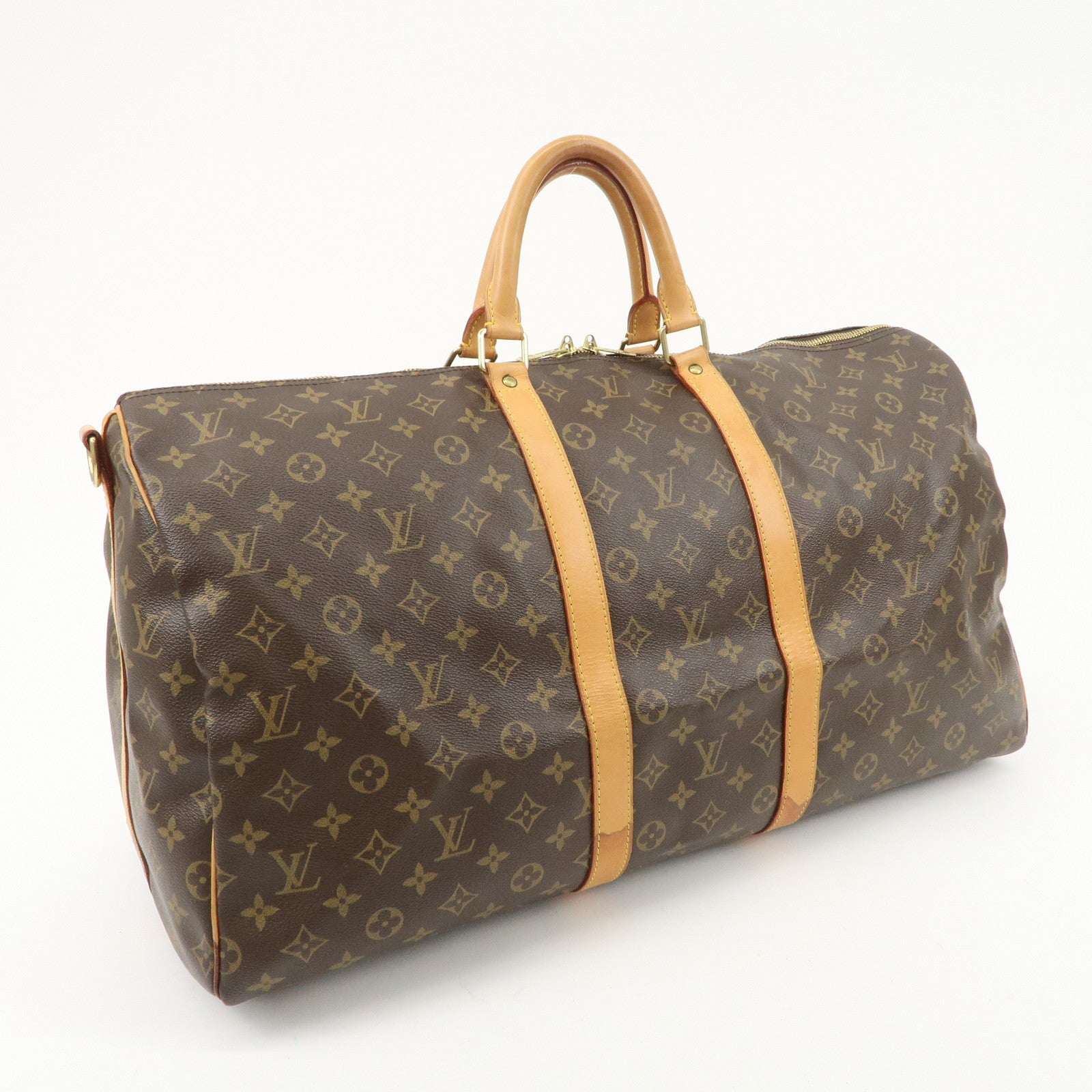 Louis Vuitton Monogram Keep All Bandouliere 55 Bag Brown M41414 Used