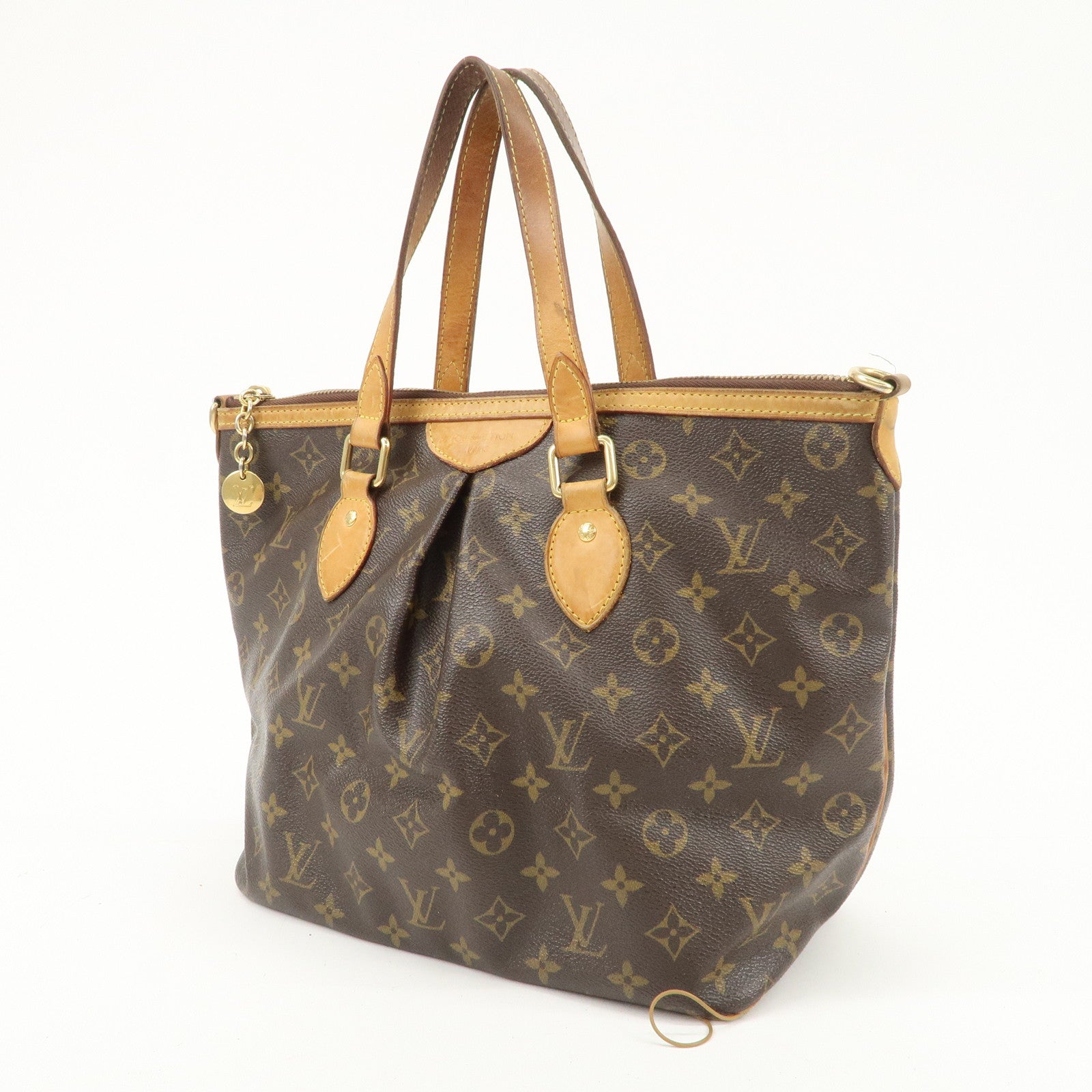 Louis Vuitton Monogram Palermo PM 2Way Hand Bag Brown M40145 Used