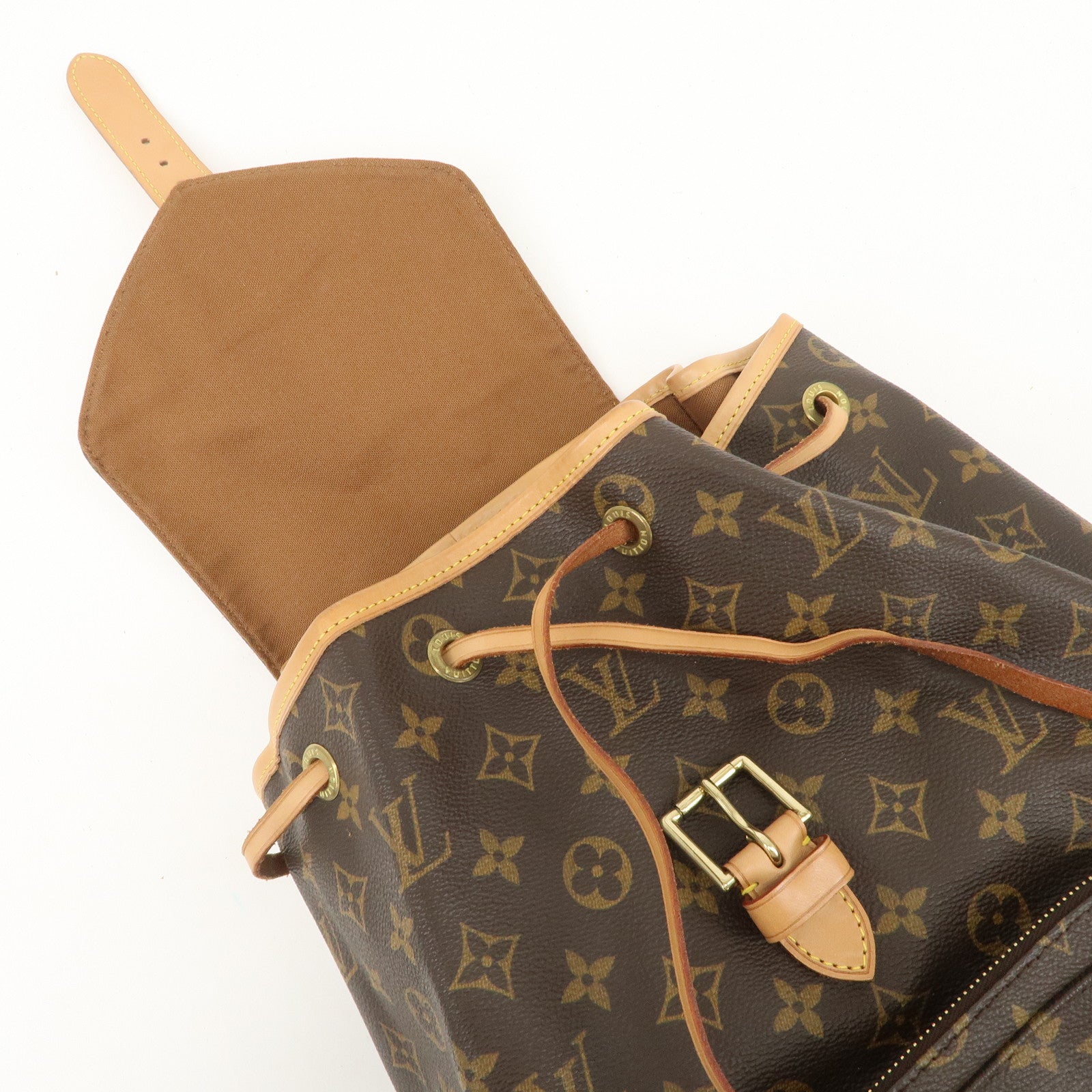 Louis Vuitton Monogram Montsouris GM Back Pack Brown M51135 Used