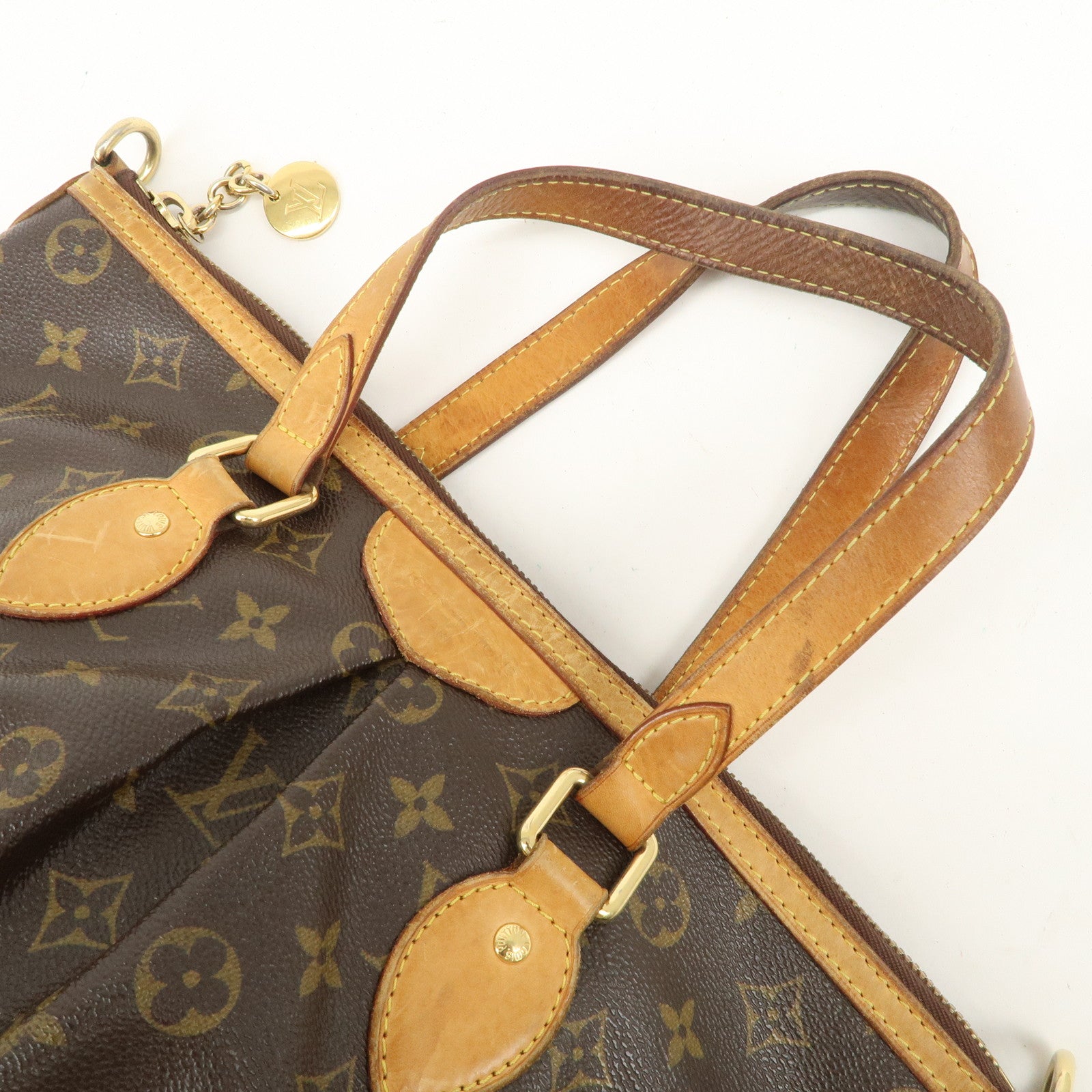 Louis Vuitton Monogram Palermo PM 2Way Hand Bag Brown M40145 Used