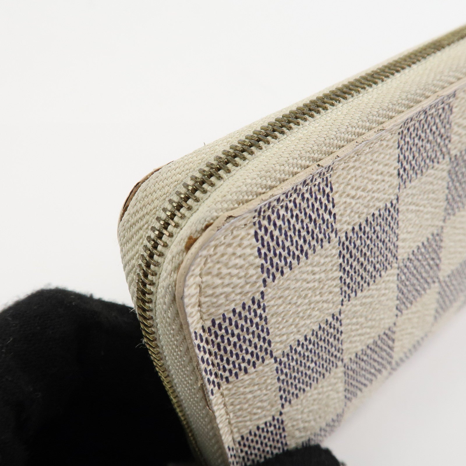 Louis Vuitton Damier Azur Zippy Coin Purse Coin Case Ivory N63069 Used