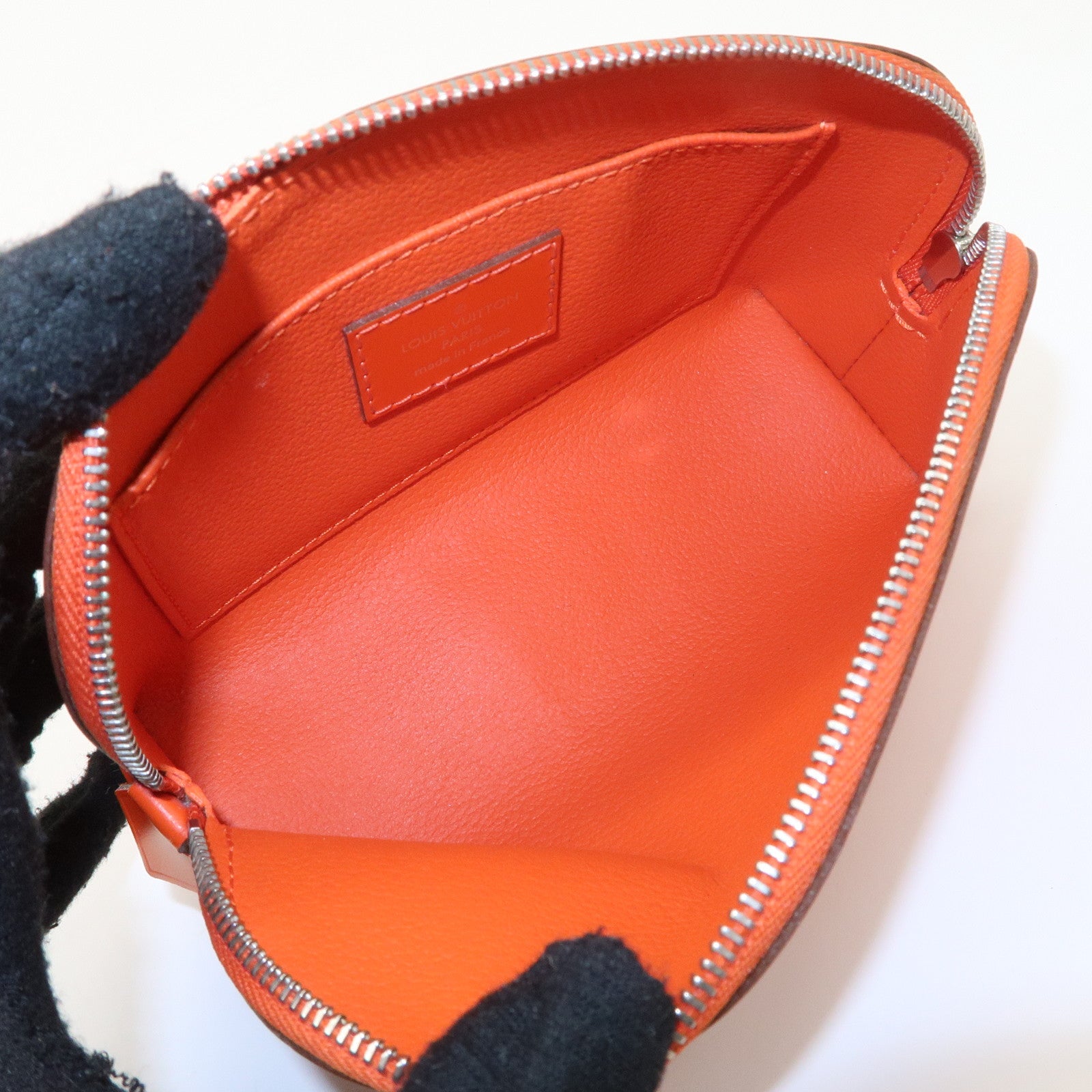 Louis Vuitton Epi Pochette Cosmetic PM Pouch Pimont Orange M40642 Used