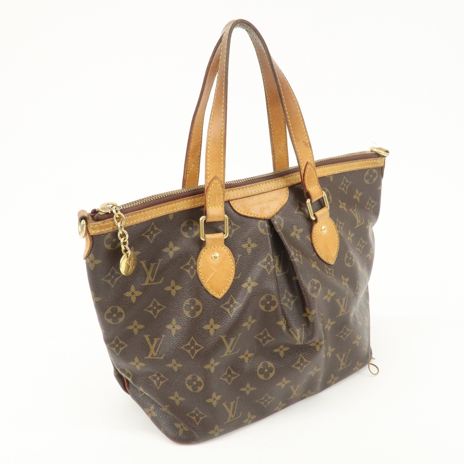 Louis Vuitton Monogram Palermo PM 2Way Hand Bag Brown M40145 Used