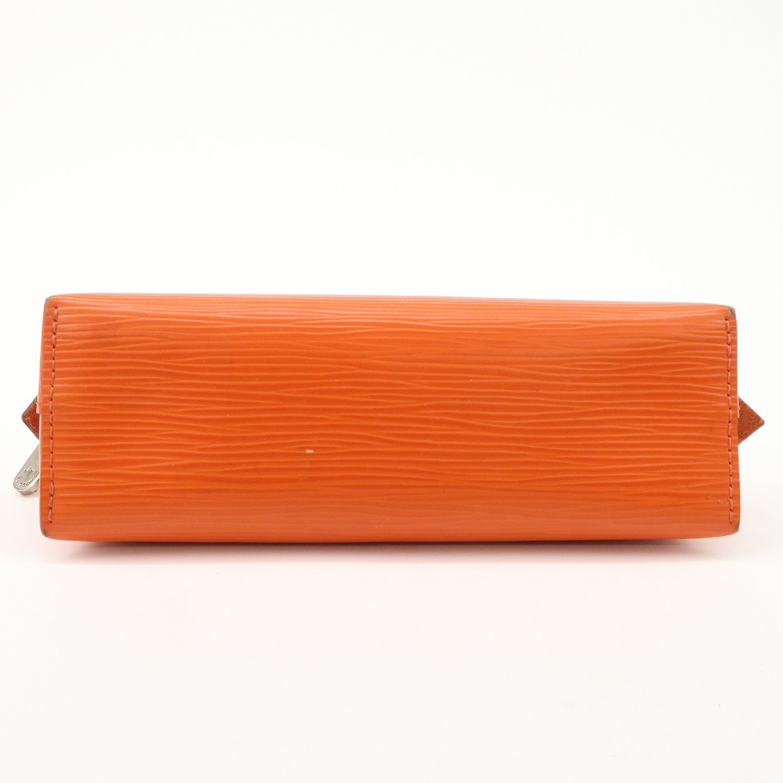 Louis Vuitton Epi Pochette Cosmetic PM Pouch Pimont Orange M40642 Used