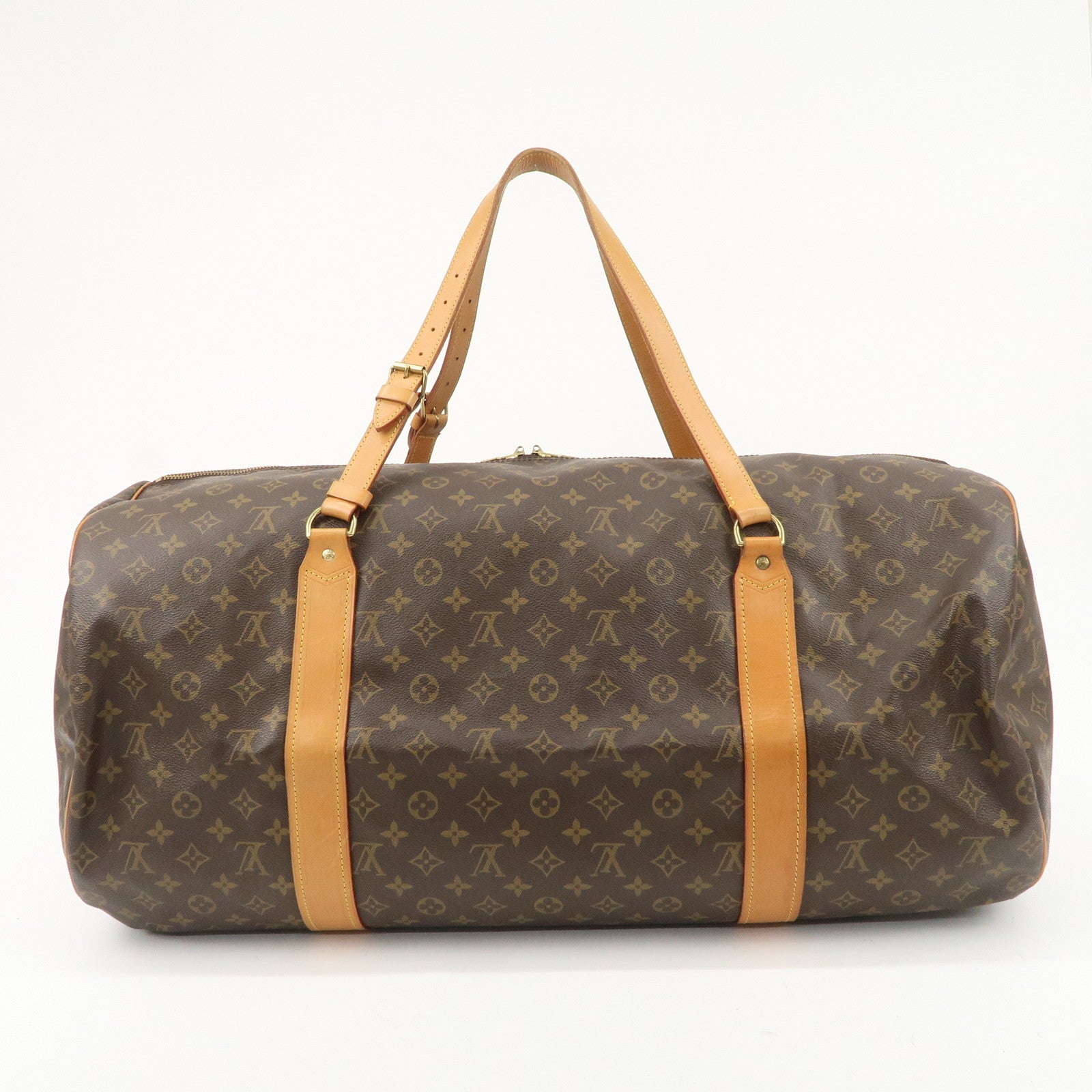 Louis Vuitton Monogram Sac Polochon Boston Bag Brown M41222 Used