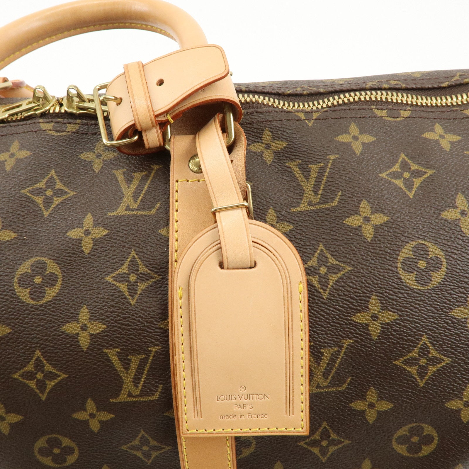 Louis Vuitton Monogram Keep All Bandouliere 50 Boston Bag Brown M41416 Used