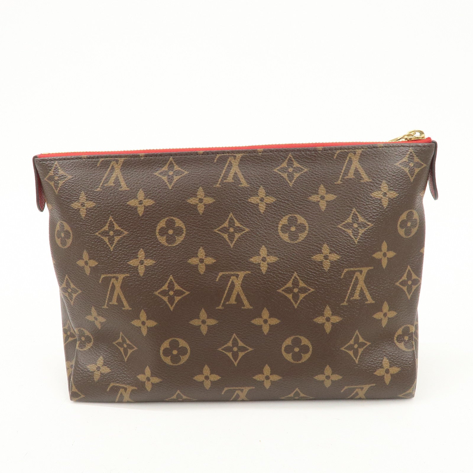 Louis Vuitton Monogram Pallas Beauty Case Brown Red M64123 Used