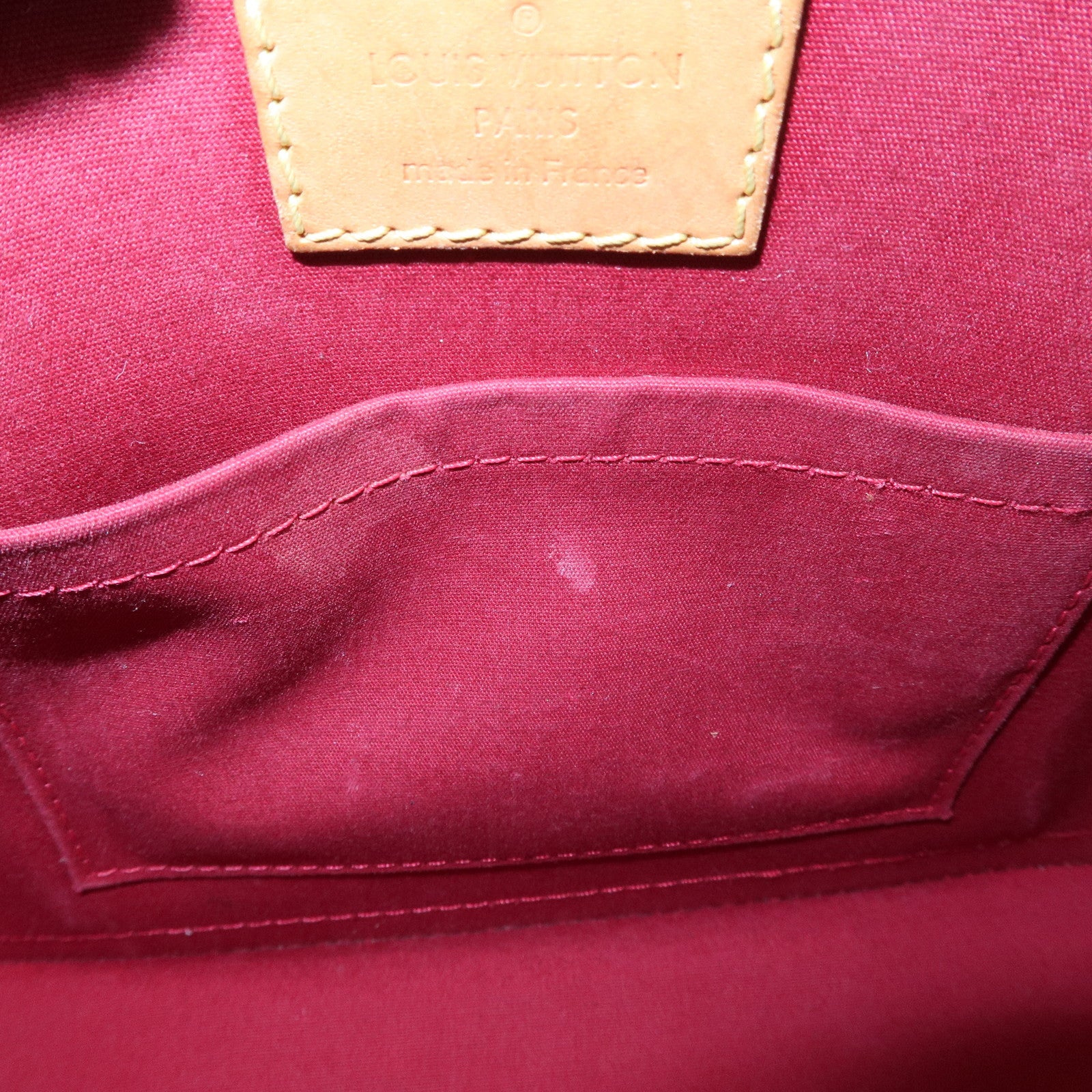 Louis Vuitton Monogram Vernis Alma BB 2Way Shoulder Bag Cerise M90174 Used