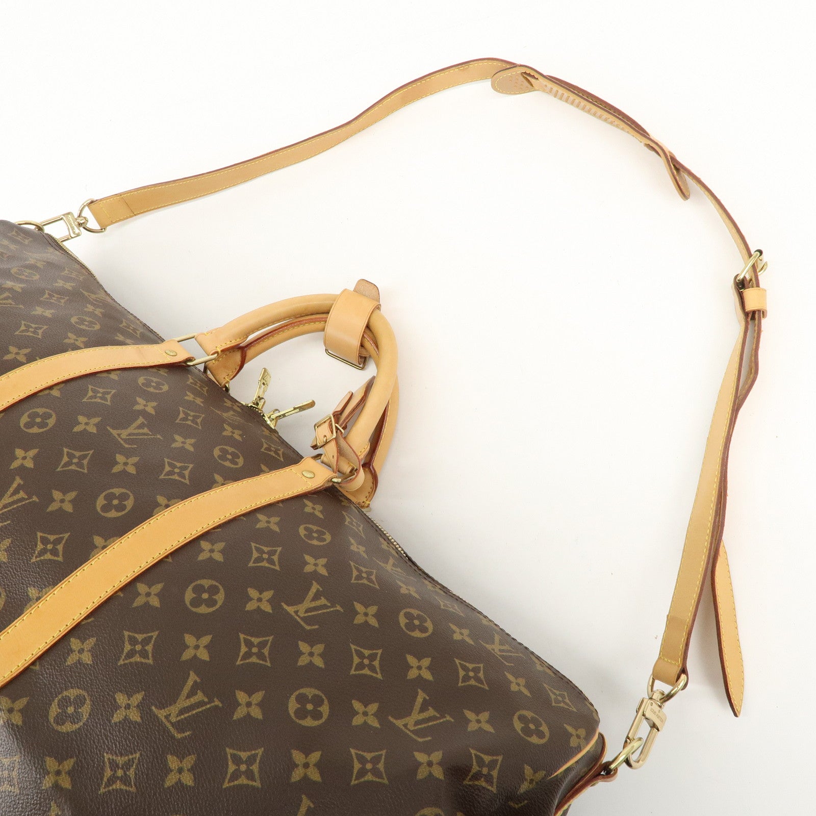 Louis Vuitton Monogram Keep All Bandouliere 60 Bag Brown M41412 Used