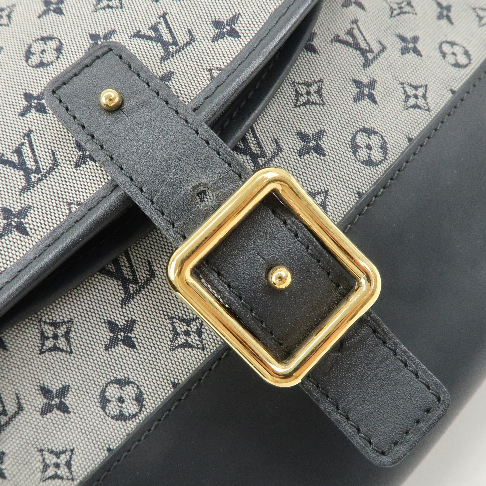 Louis Vuitton Monogram Mini Belanger Shoulder Bag Blue M92670 Used