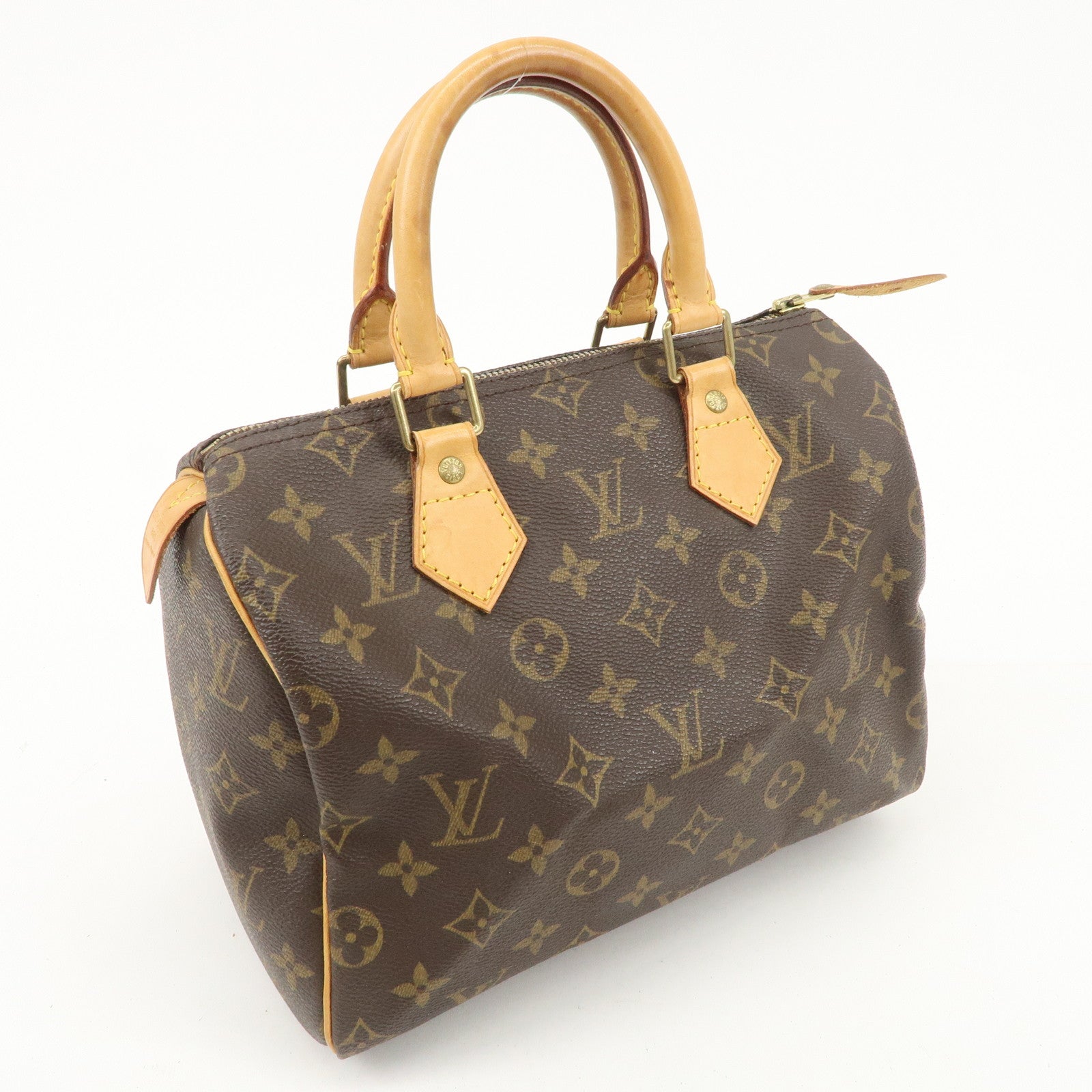 Louis Vuitton Monogram Speedy 25 Hand Bag Boston Bag Brown M41528 Used