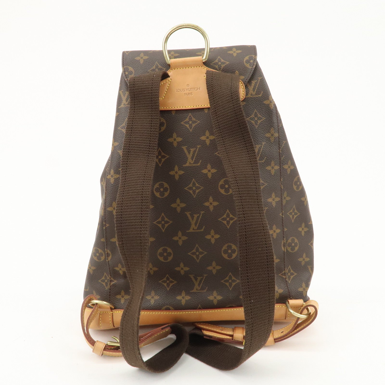 Louis Vuitton Monogram Montsouris GM Back Pack Brown M51135 Used