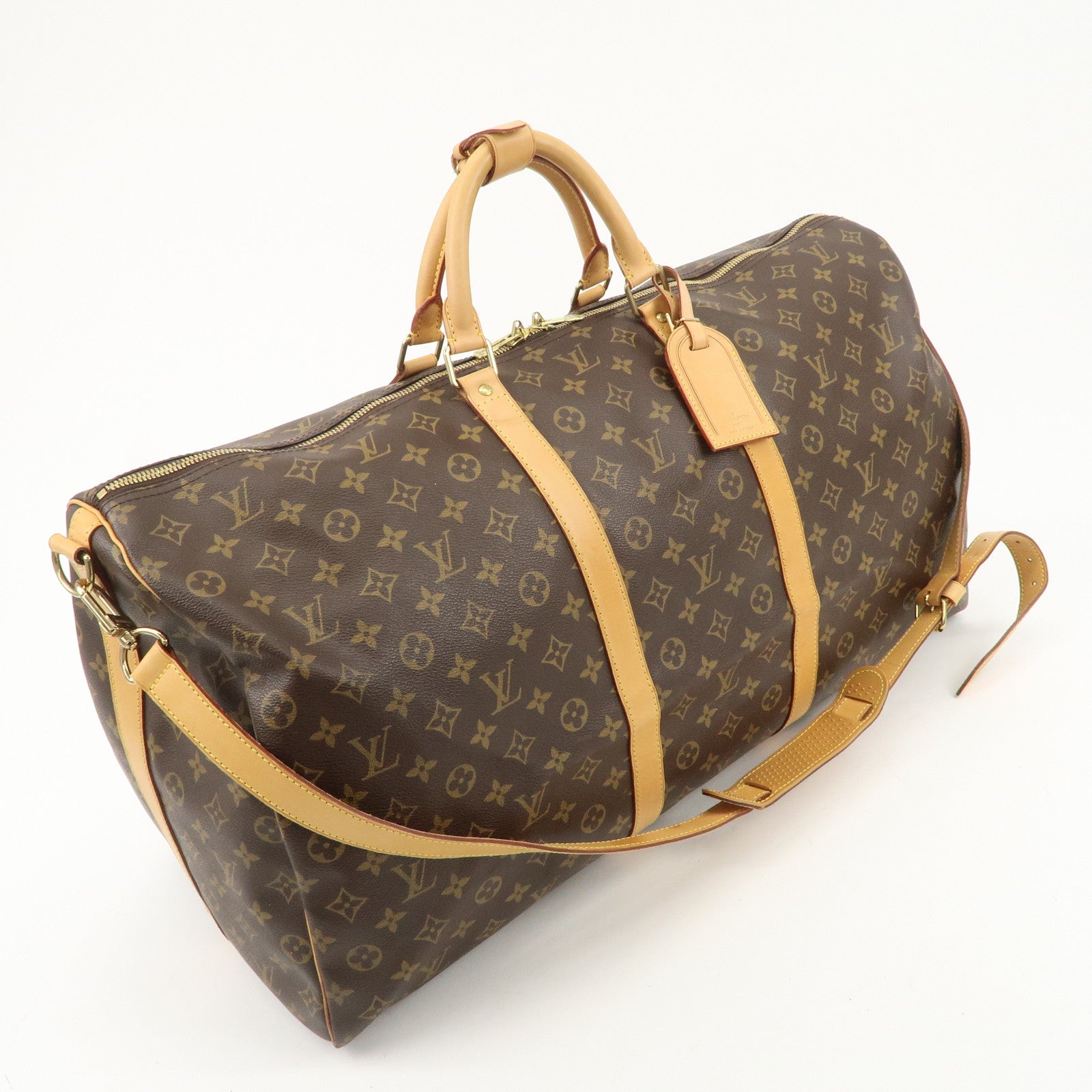 Louis Vuitton Monogram Keep All Bandouliere 60 Bag Brown M41412 Used