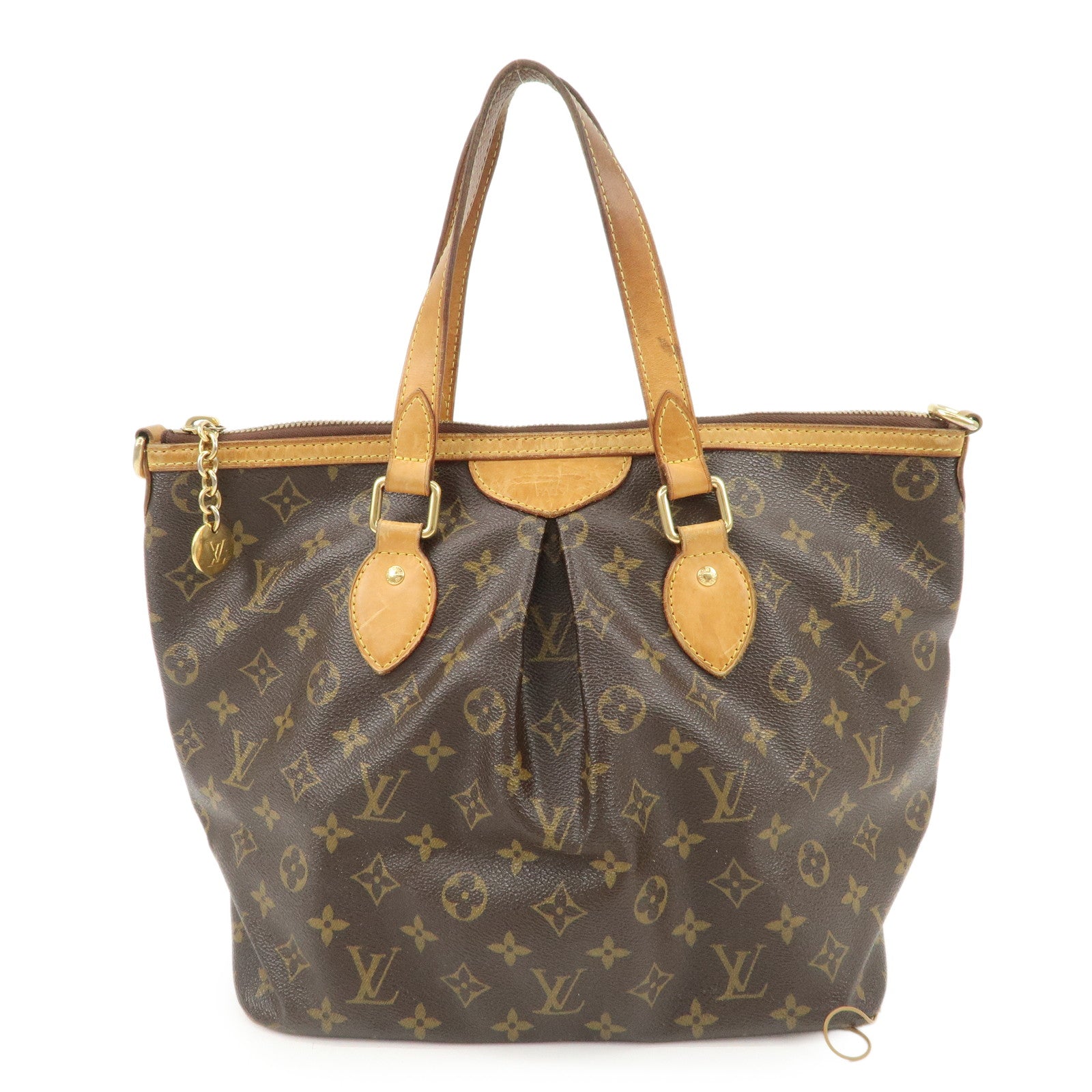 Louis Vuitton Monogram Palermo PM 2Way Hand Bag Brown M40145 Used