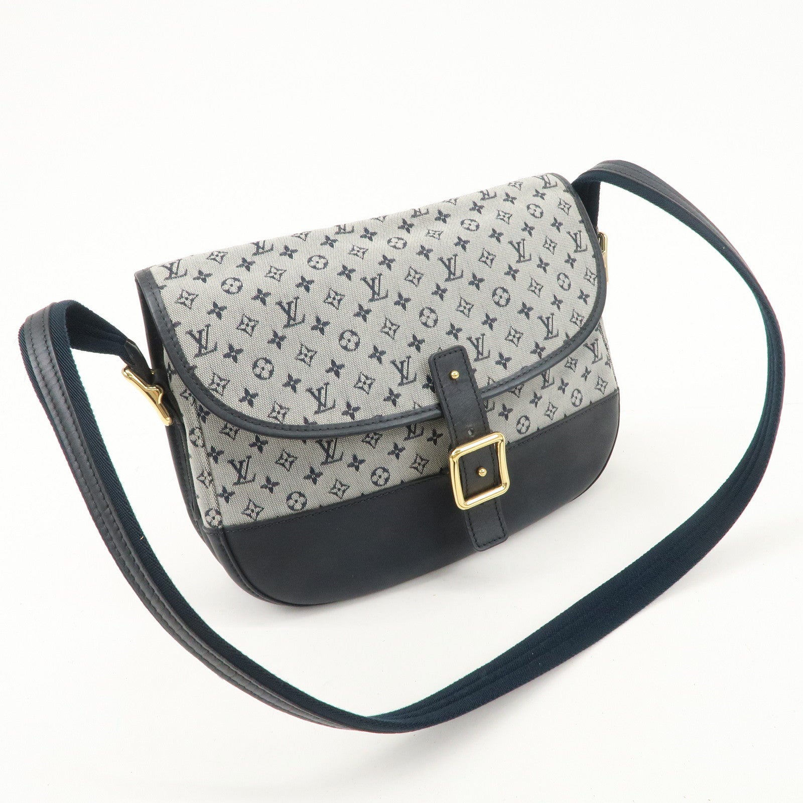 Louis Vuitton Monogram Mini Belanger Shoulder Bag Blue M92670 Used