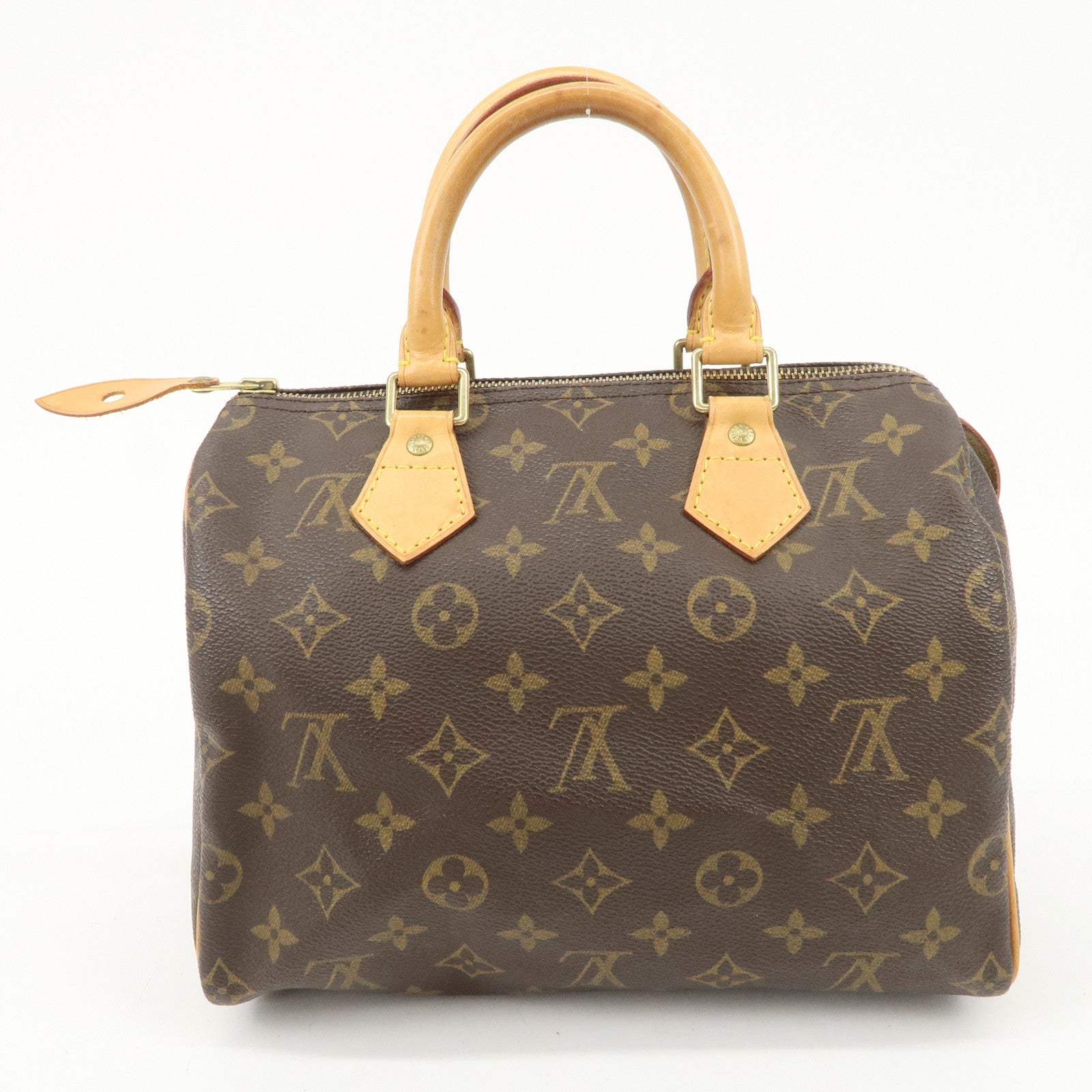 Louis Vuitton Monogram Speedy 25 Hand Bag Boston Bag Brown M41528 Used