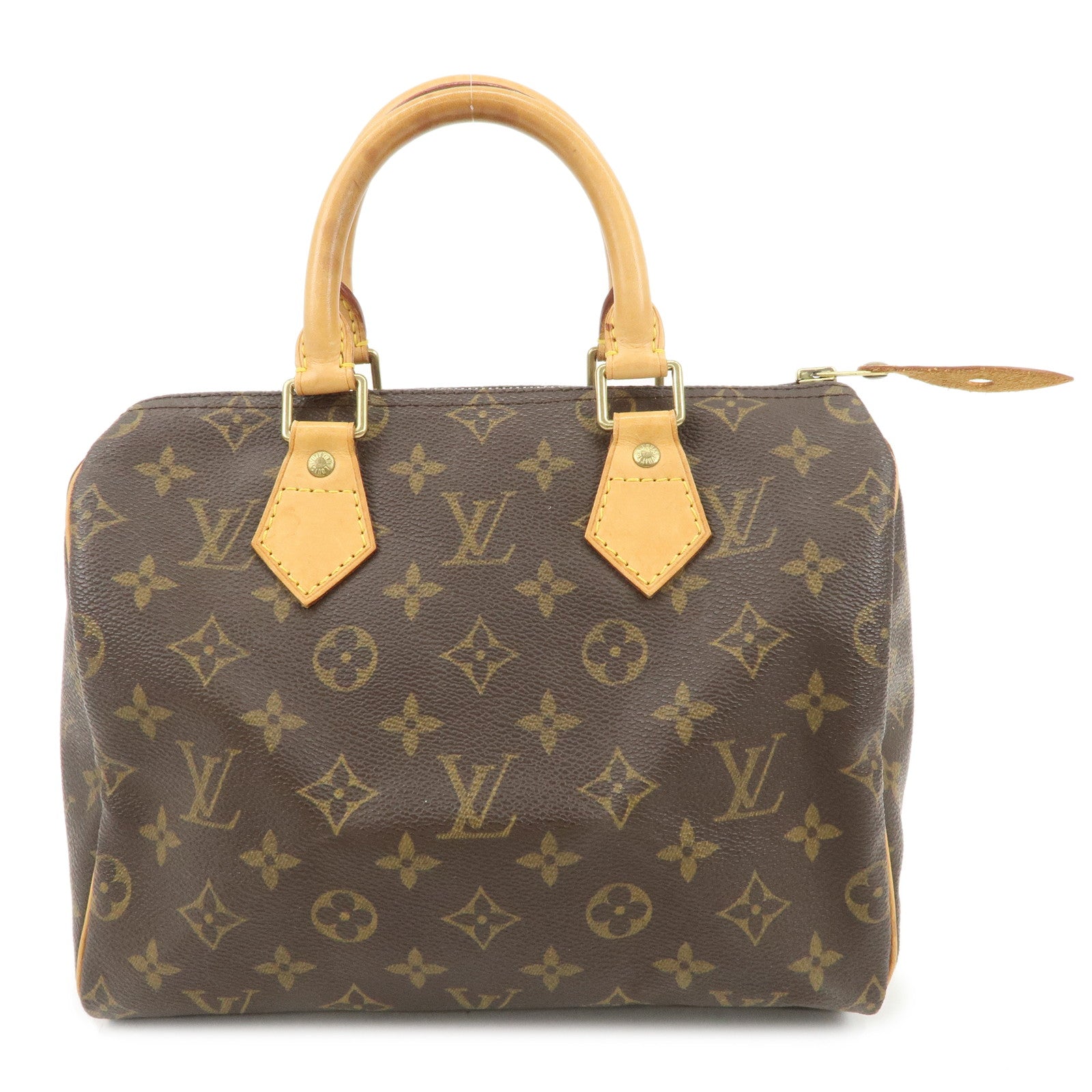 Louis Vuitton Monogram Speedy 25 Hand Bag Boston Bag Brown M41528 Used