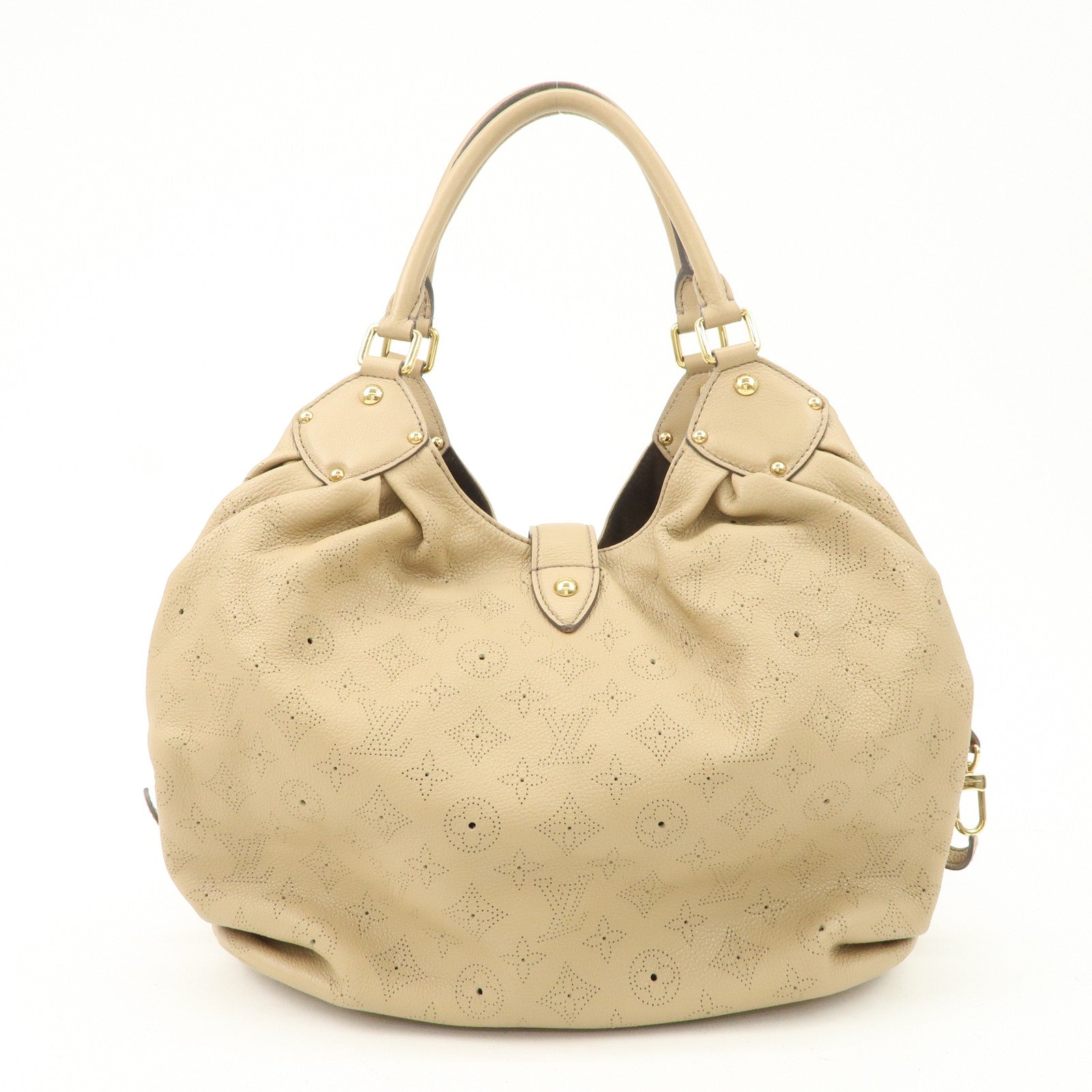 Louis Vuitton Monogram Mahina XL Shoudler Bag Beige M93978 Used