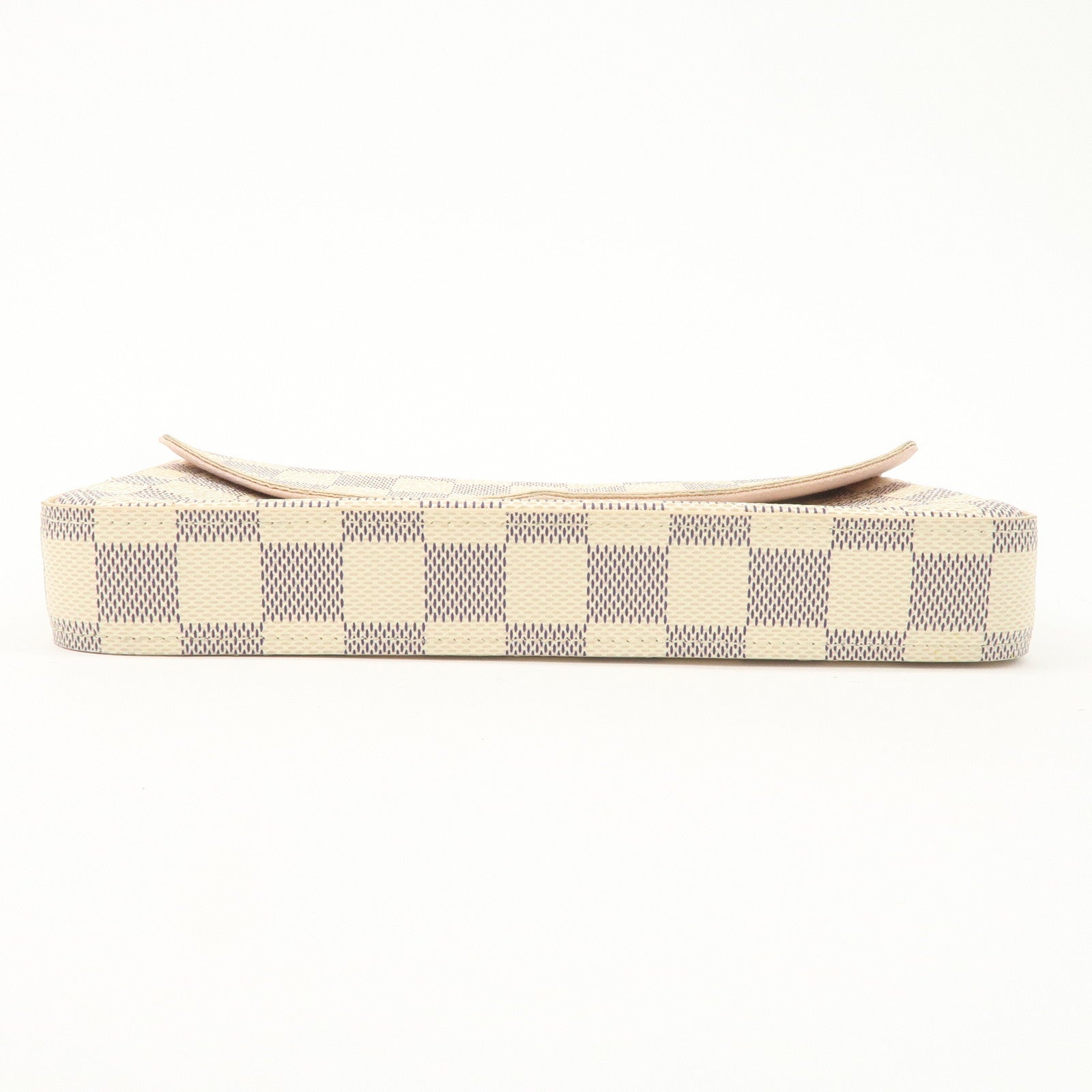 Louis Vuitton Damier Azur Pochette Félicie Clutch Bag Ivory N63106 Used