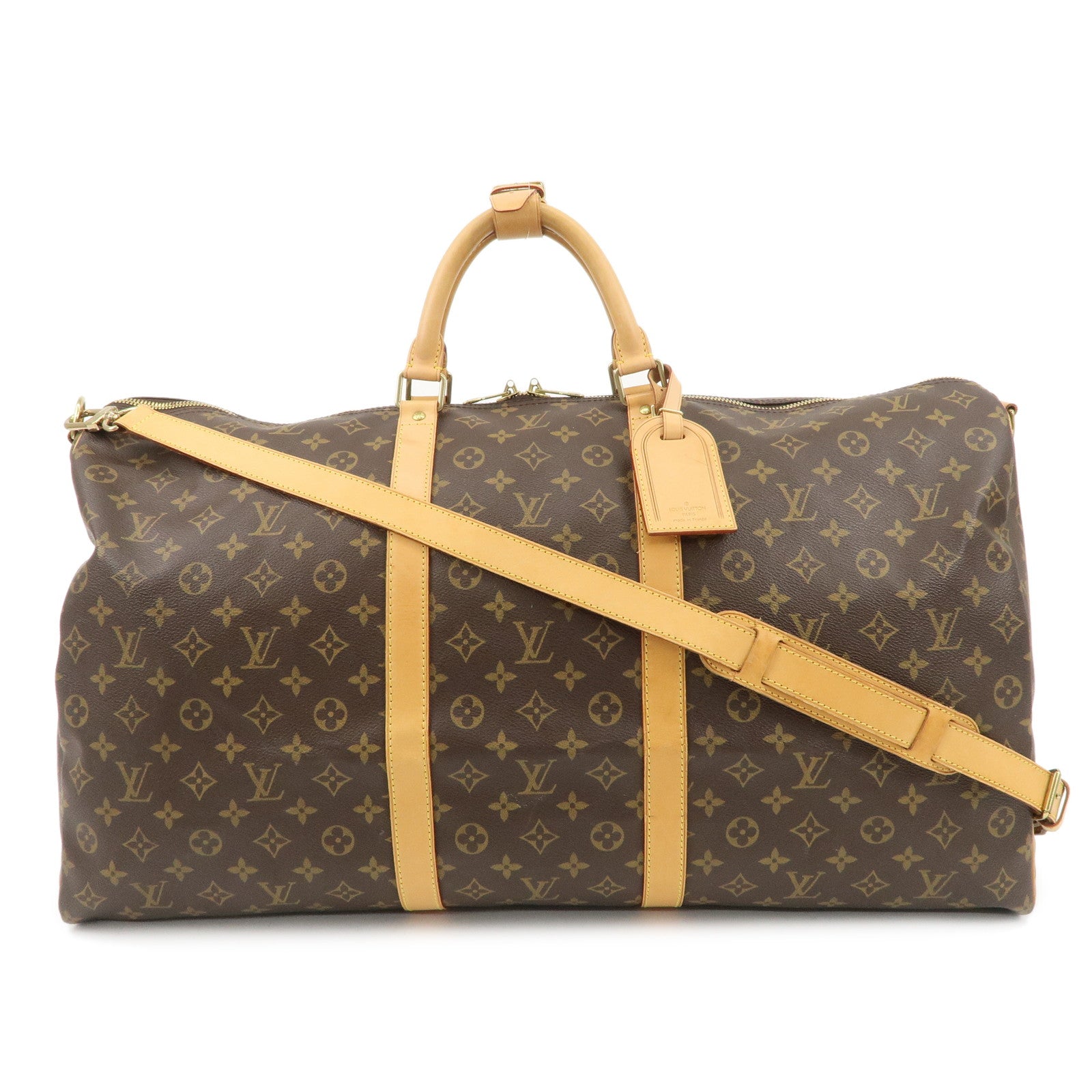 Louis Vuitton Monogram Keep All Bandouliere 60 Bag Brown M41412 Used