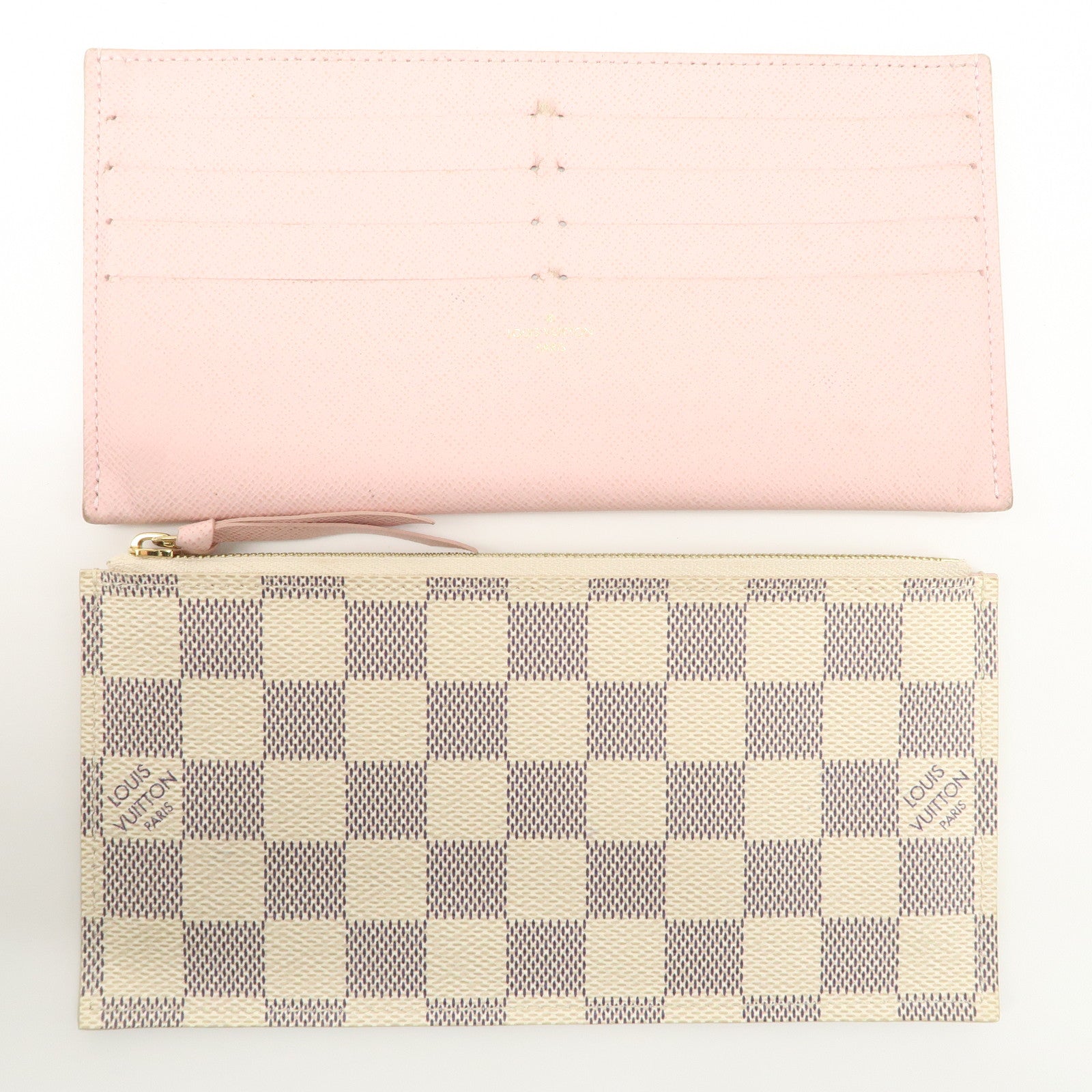 Louis Vuitton Damier Azur Pochette Félicie Clutch Bag Ivory N63106 Used