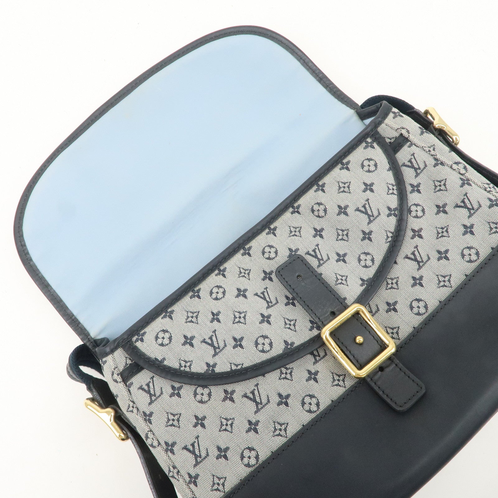 Louis Vuitton Monogram Mini Belanger Shoulder Bag Blue M92670 Used