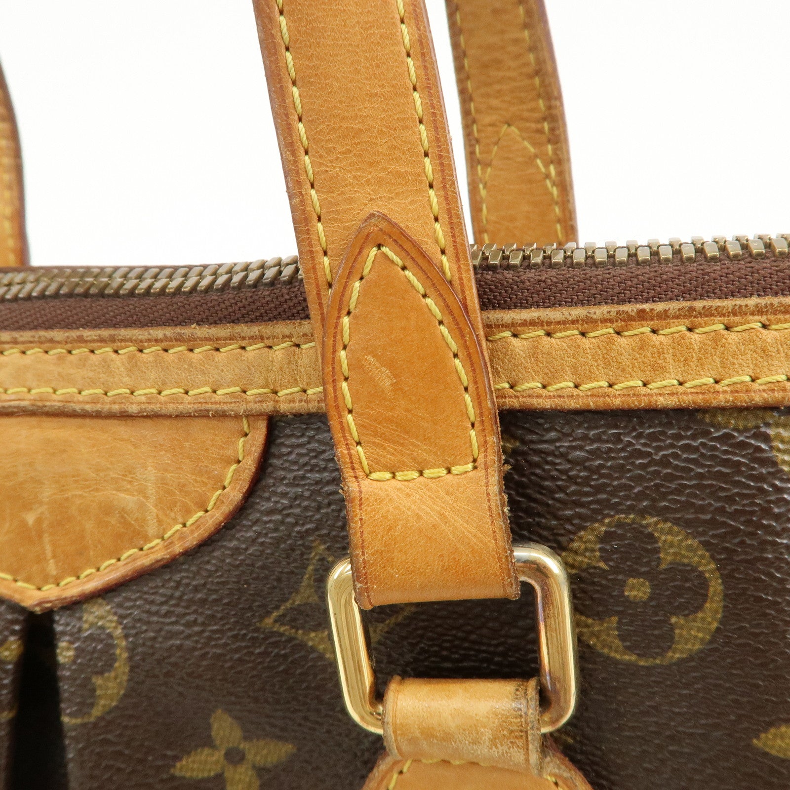 Louis Vuitton Monogram Palermo PM 2Way Hand Bag Brown M40145 Used