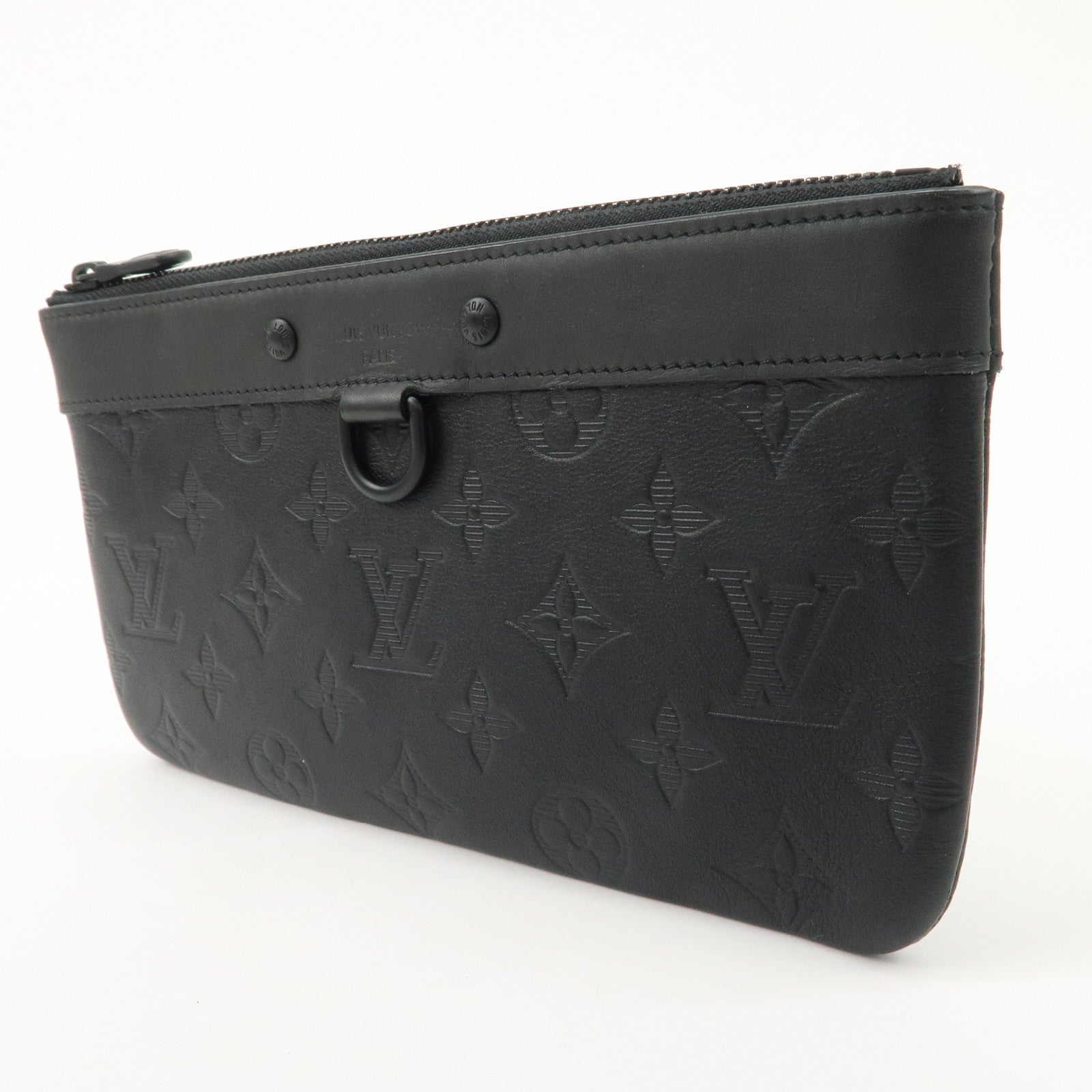 Louis Vuitton Monogram Shadow Pochette Discovery PM Black M44335 Used