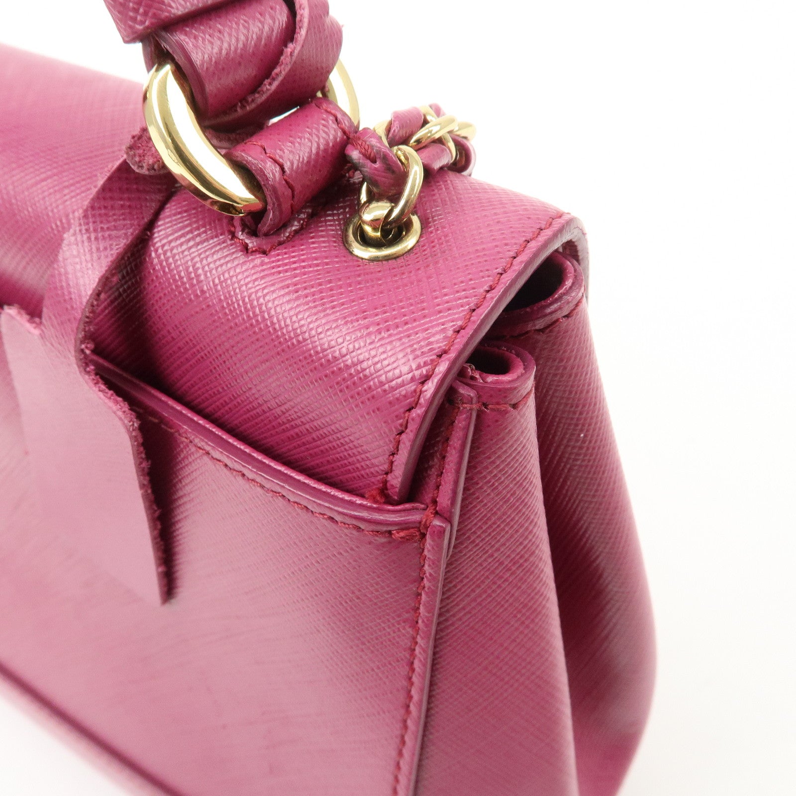 Ferragamo Vara Ribbon Leather 2Way Hand Bag Pink