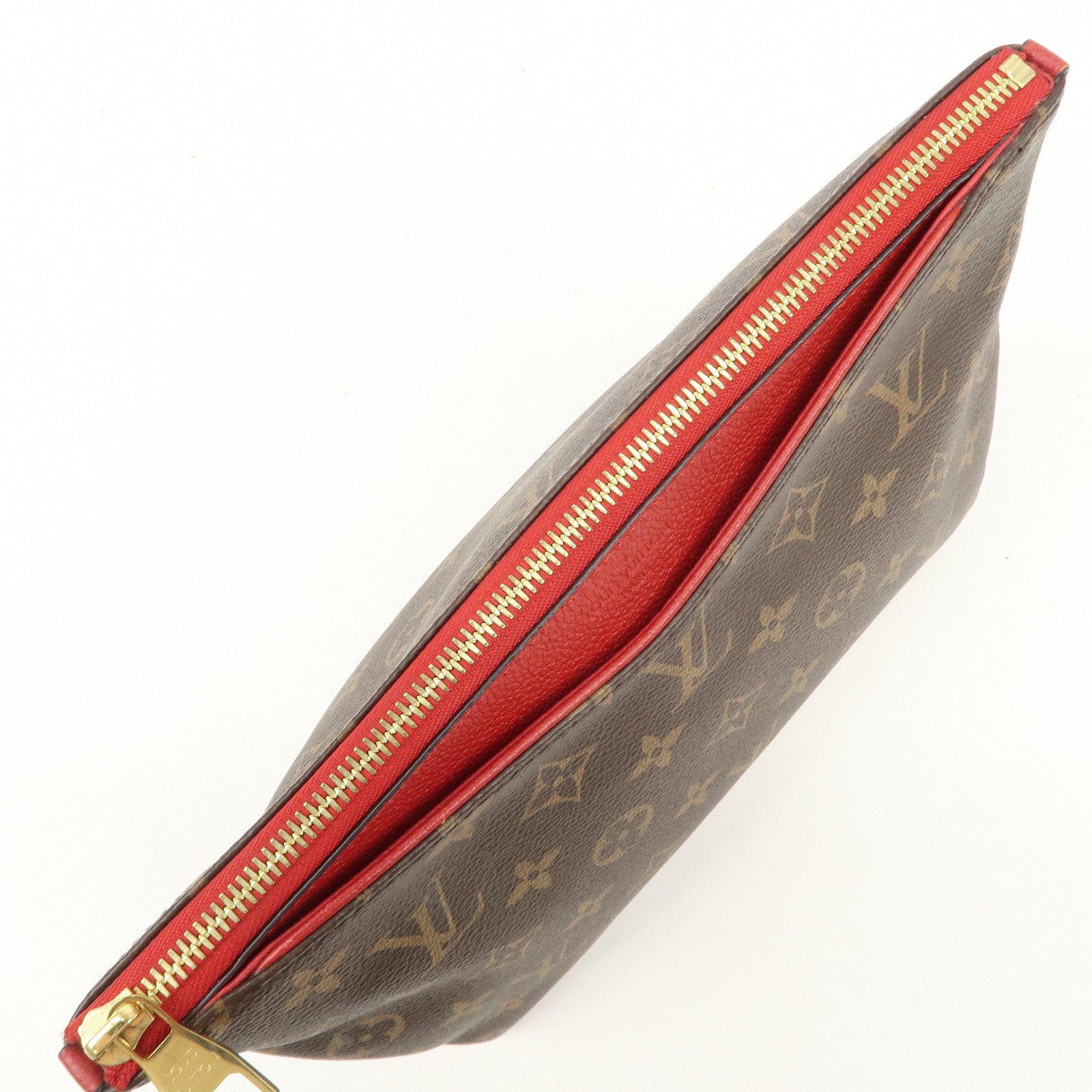 Louis Vuitton Monogram Pallas Beauty Case Brown Red M64123 Used