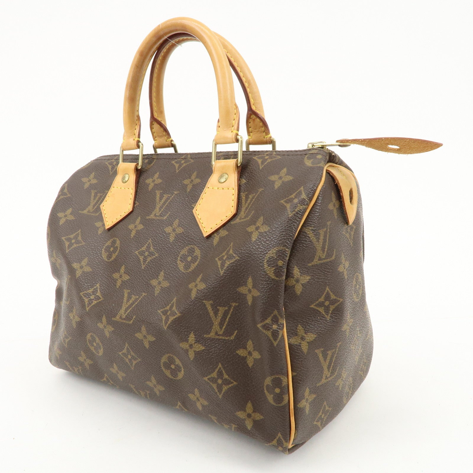 Louis Vuitton Monogram Speedy 25 Hand Bag Boston Bag Brown M41528 Used