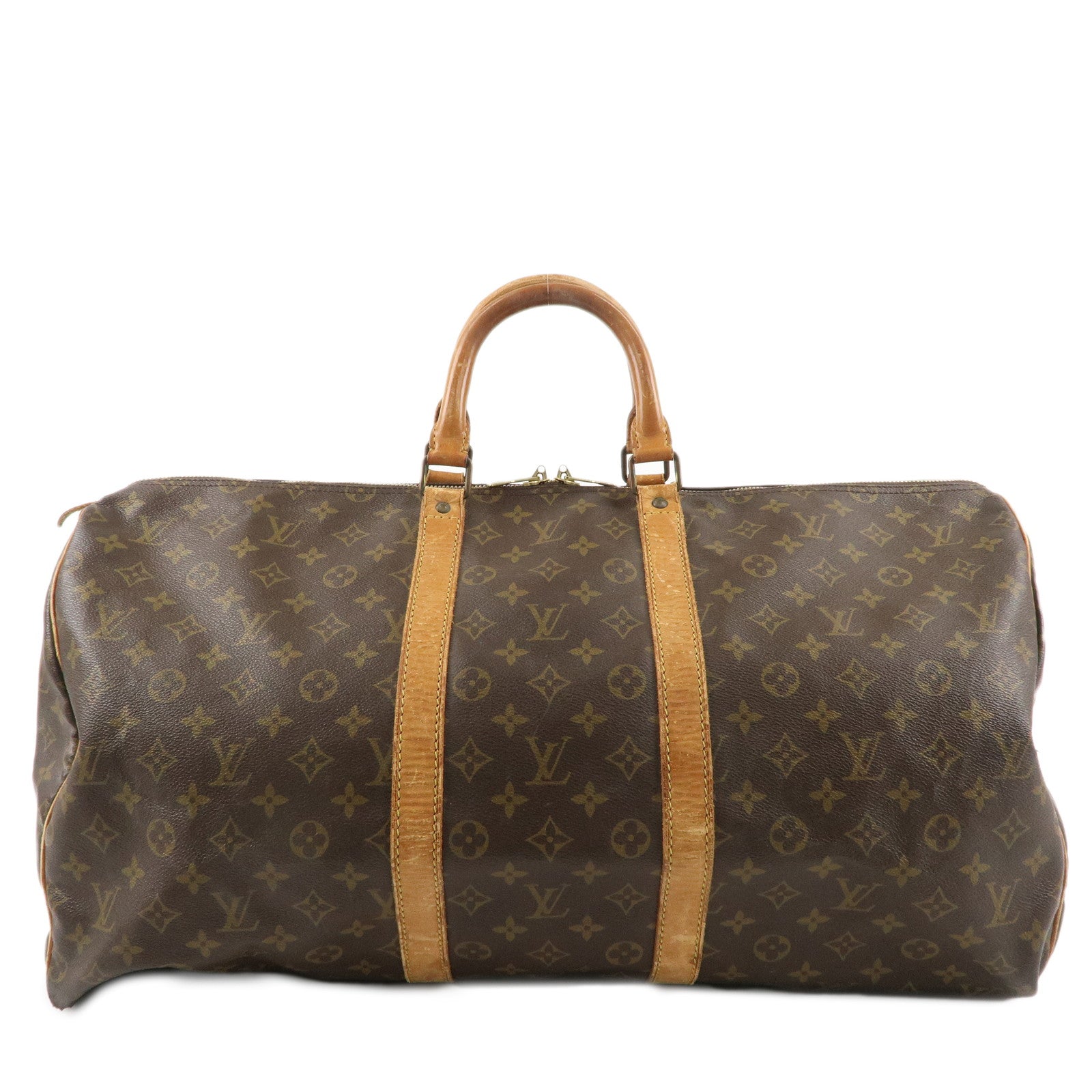 Louis-Vuitton-Monogram-Keep-All-55-Boston-Bag-Brown-M41424