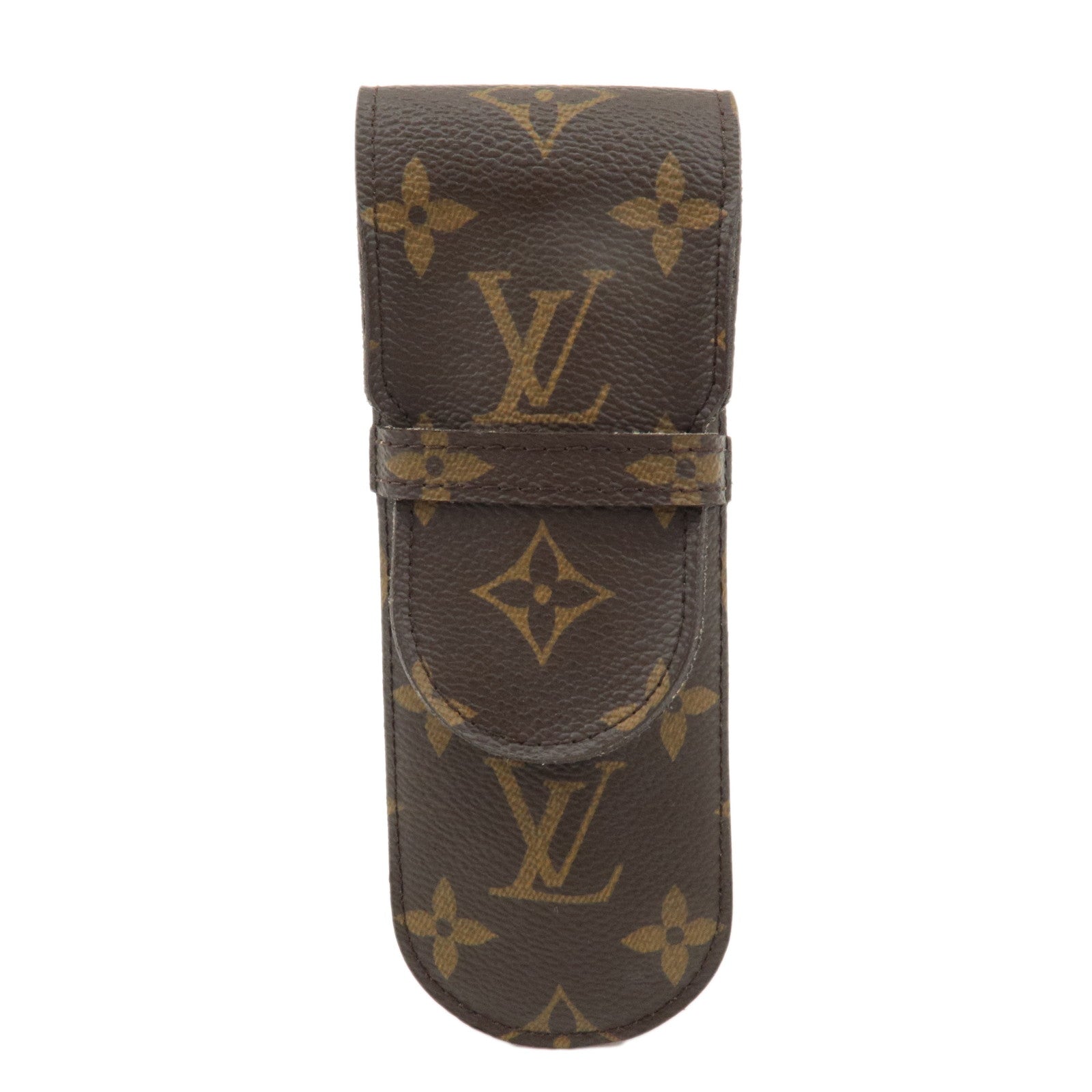 Louis Vuitton Monogram etui stylo Pen Case Brown M62990