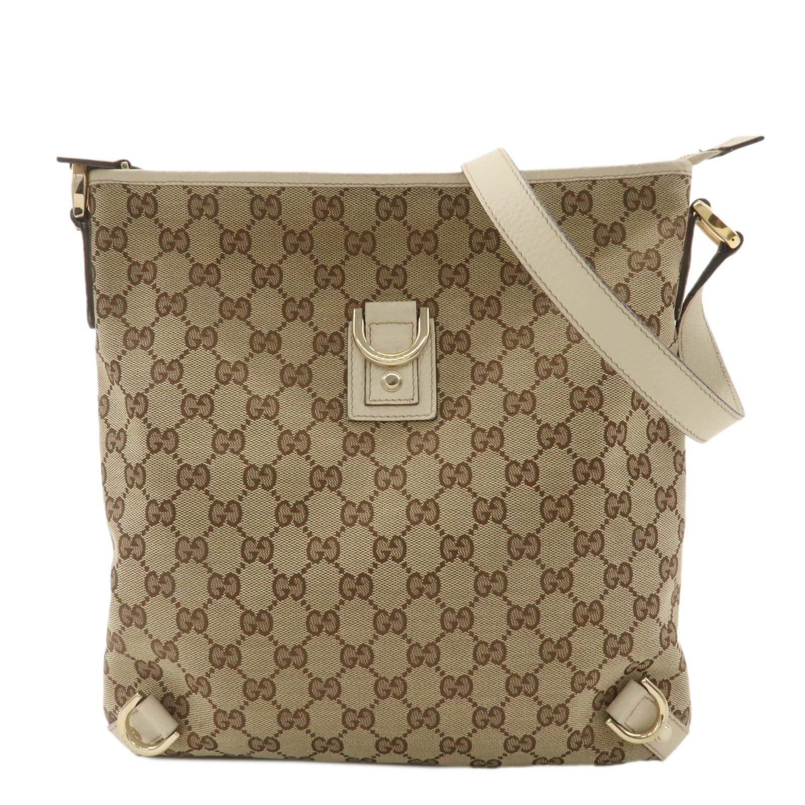 GUCCI-Abbey-GG-Canvas-Leather-Shoulder-Bag-Beige-Ivory-131326