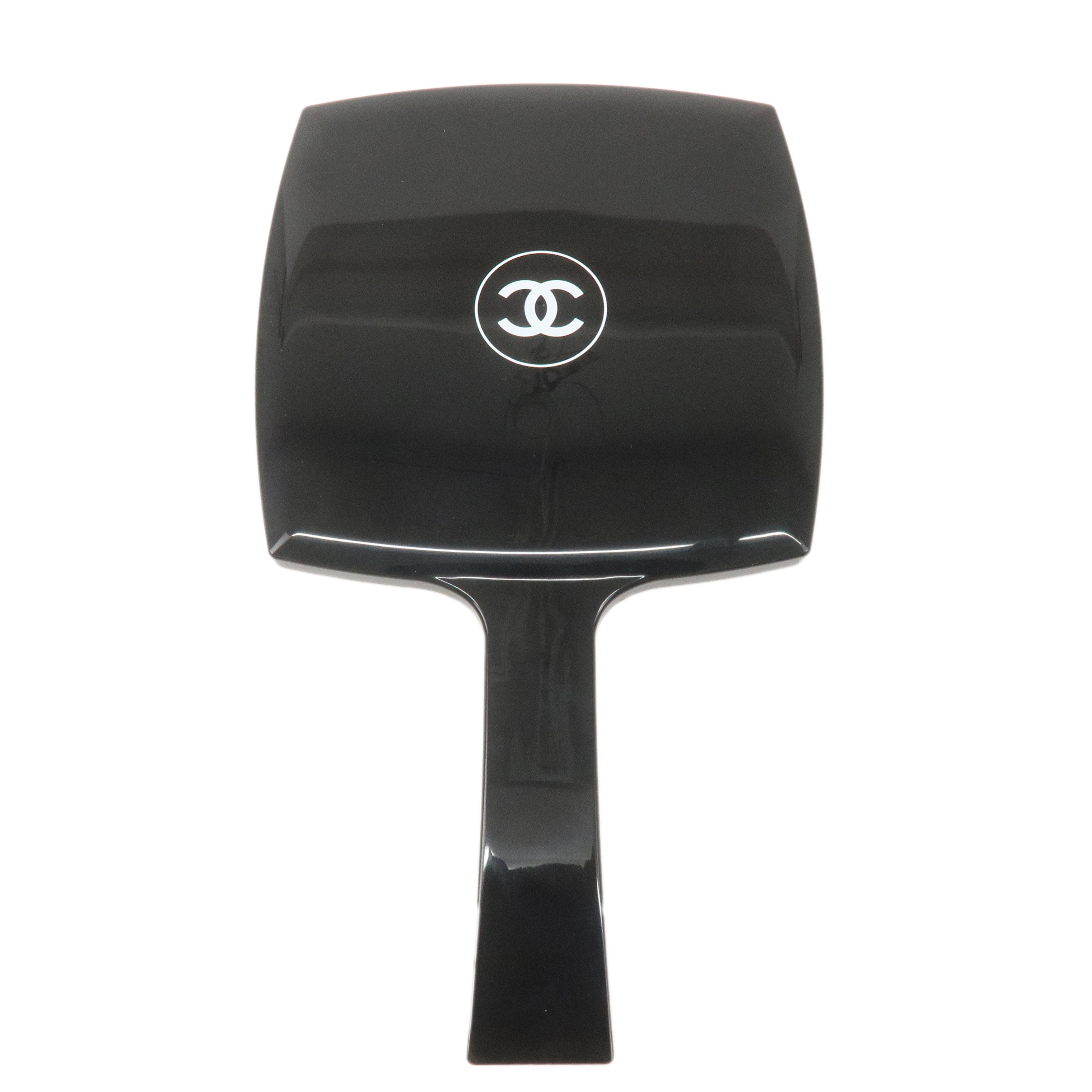 CHANEL Coco Mark Cosmetic Hand Mirror Novelty Item Black