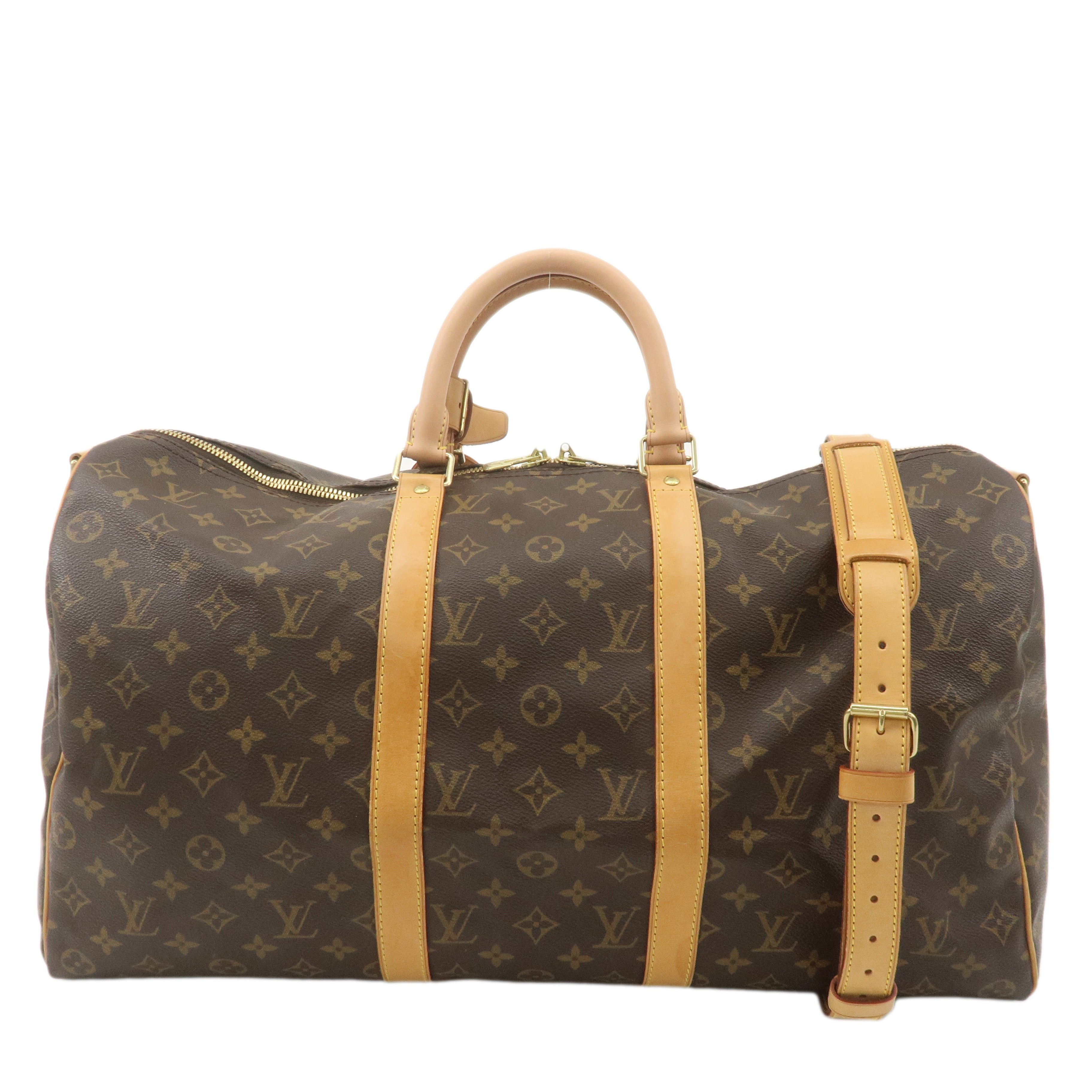 Louis Vuitton Monogram Keep All Bandouliere 50 Boston Bag M41416