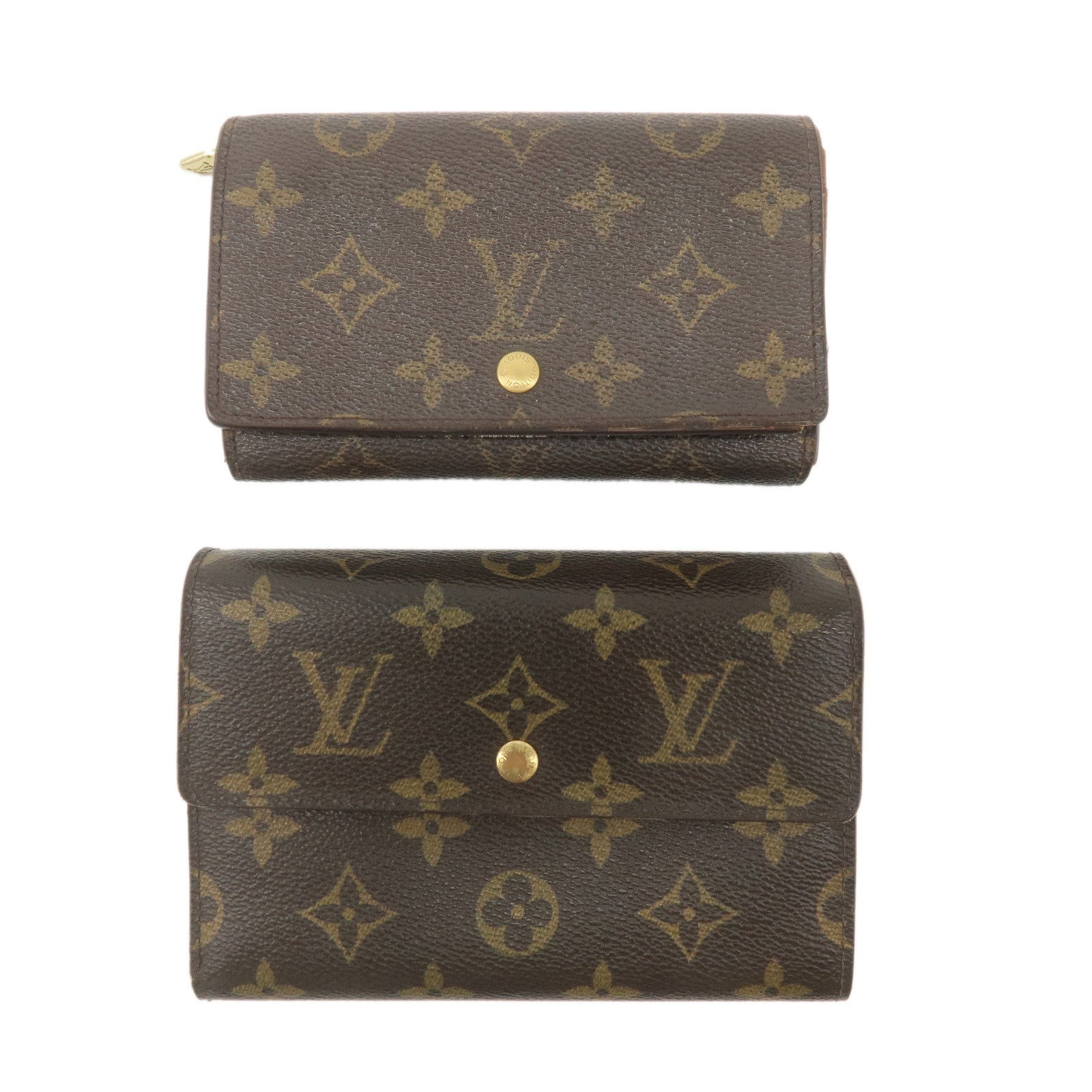 Louia-Vuirron-Monogram-Set-of-2-Wallet-Brown-M61202-M61730